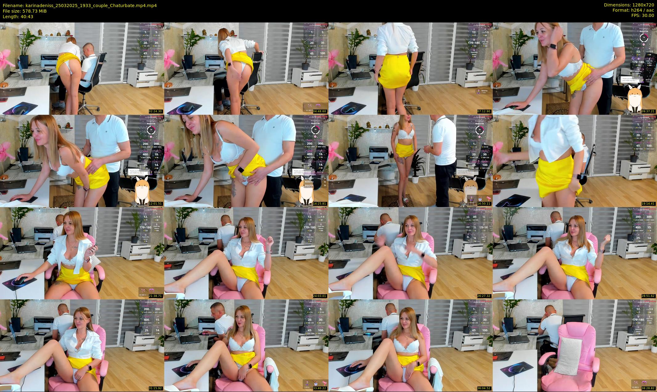 karinadeniss — 41 minute Chaturbate couple cam show recording, 720p, Mar 25, 2025