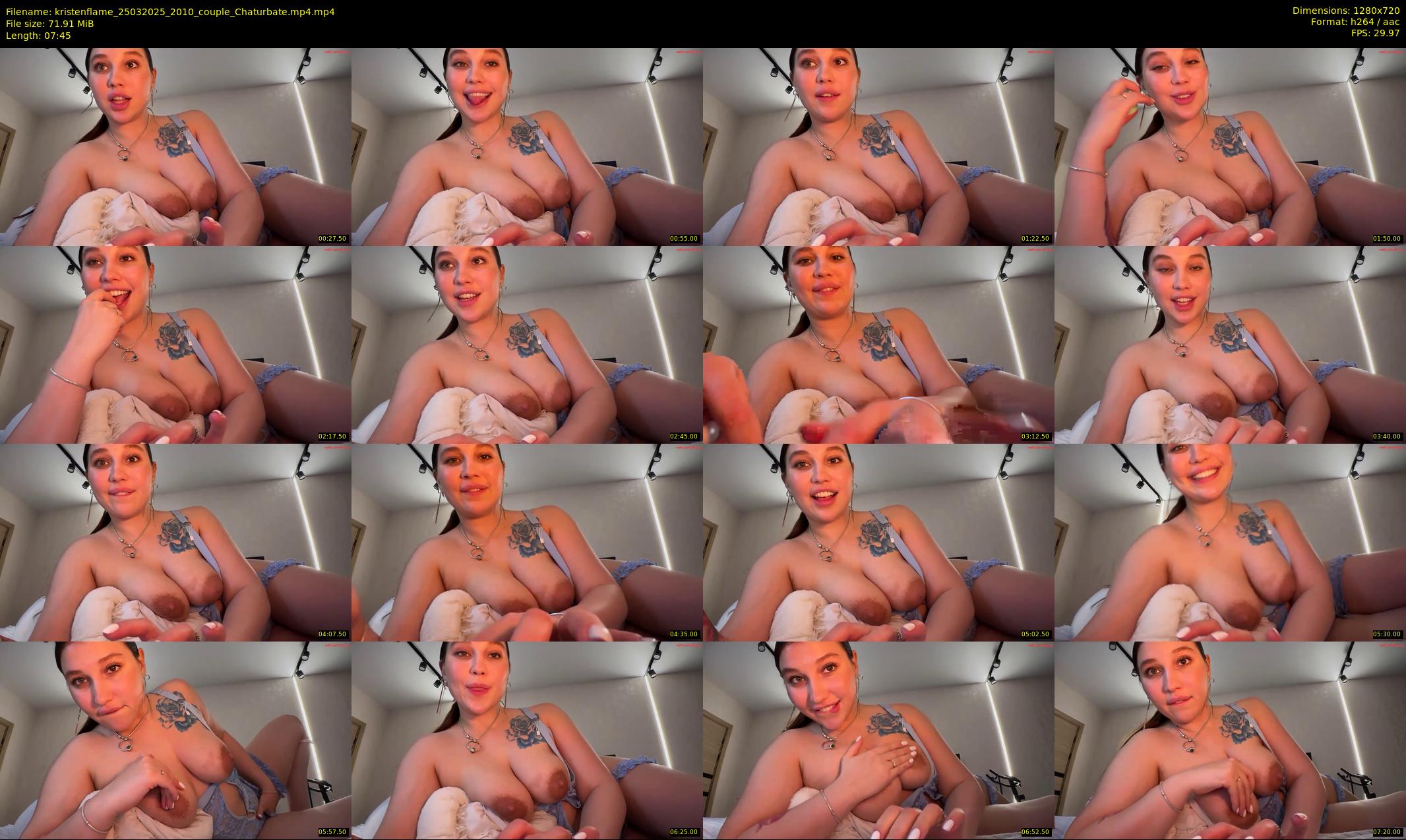 kristenflame — 8 minute Chaturbate couple cam show recording, 720p, Mar 25, 2025