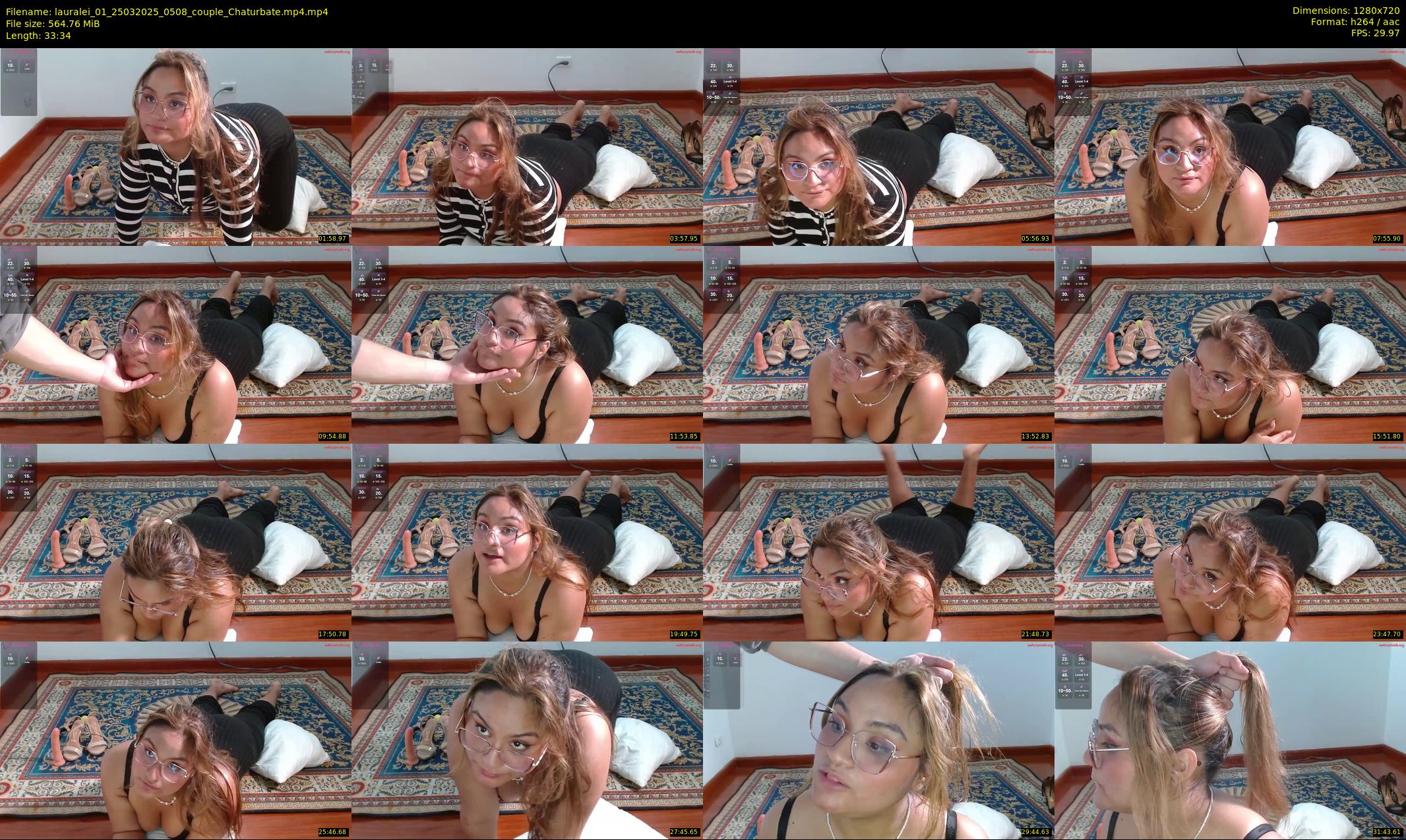 lauralei_01 — 34 minute Chaturbate couple cam show recording, 720p, Mar 25, 2025