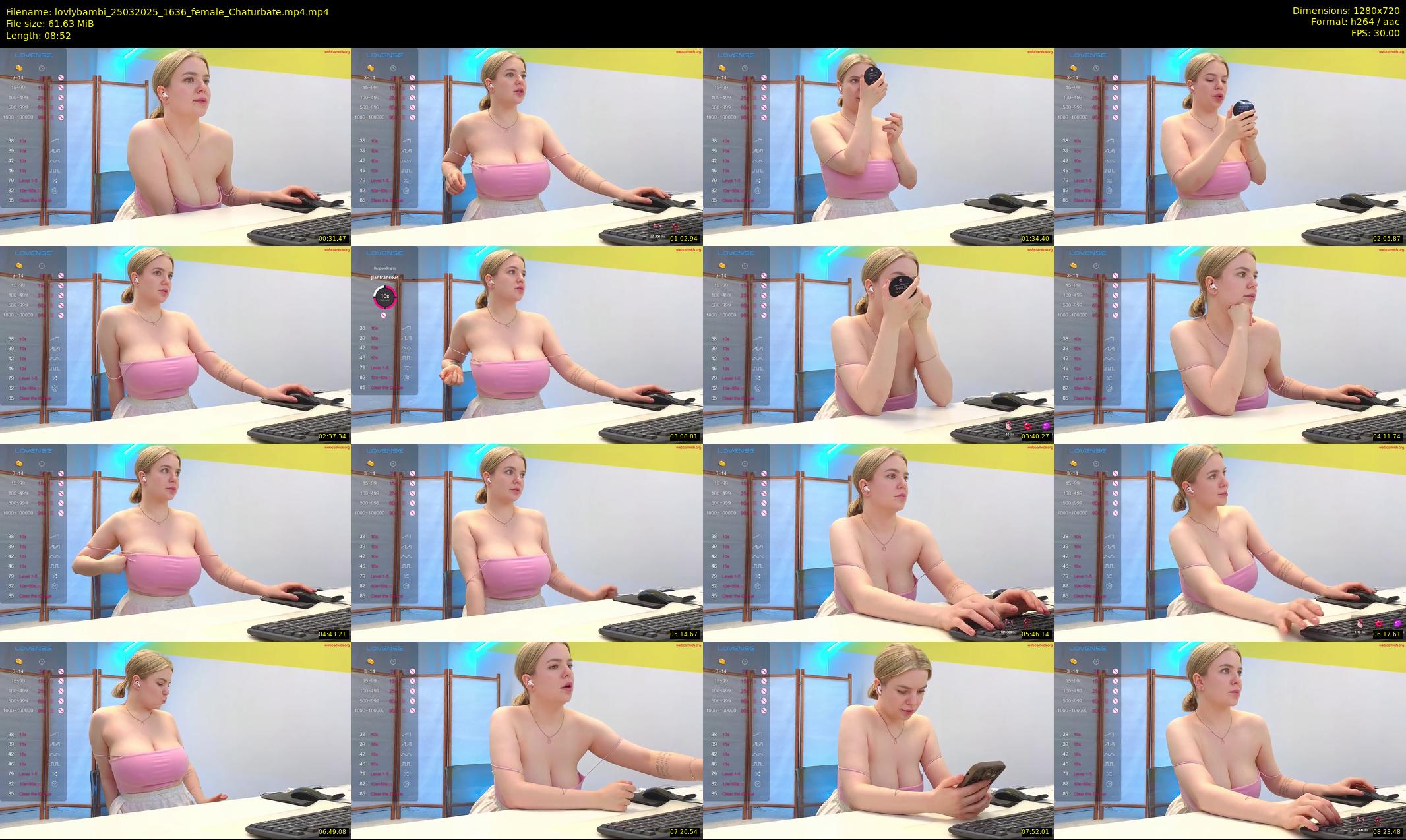 lovlybambi — 9 minute Chaturbate female cam show recording, 720p, Mar 25, 2025
