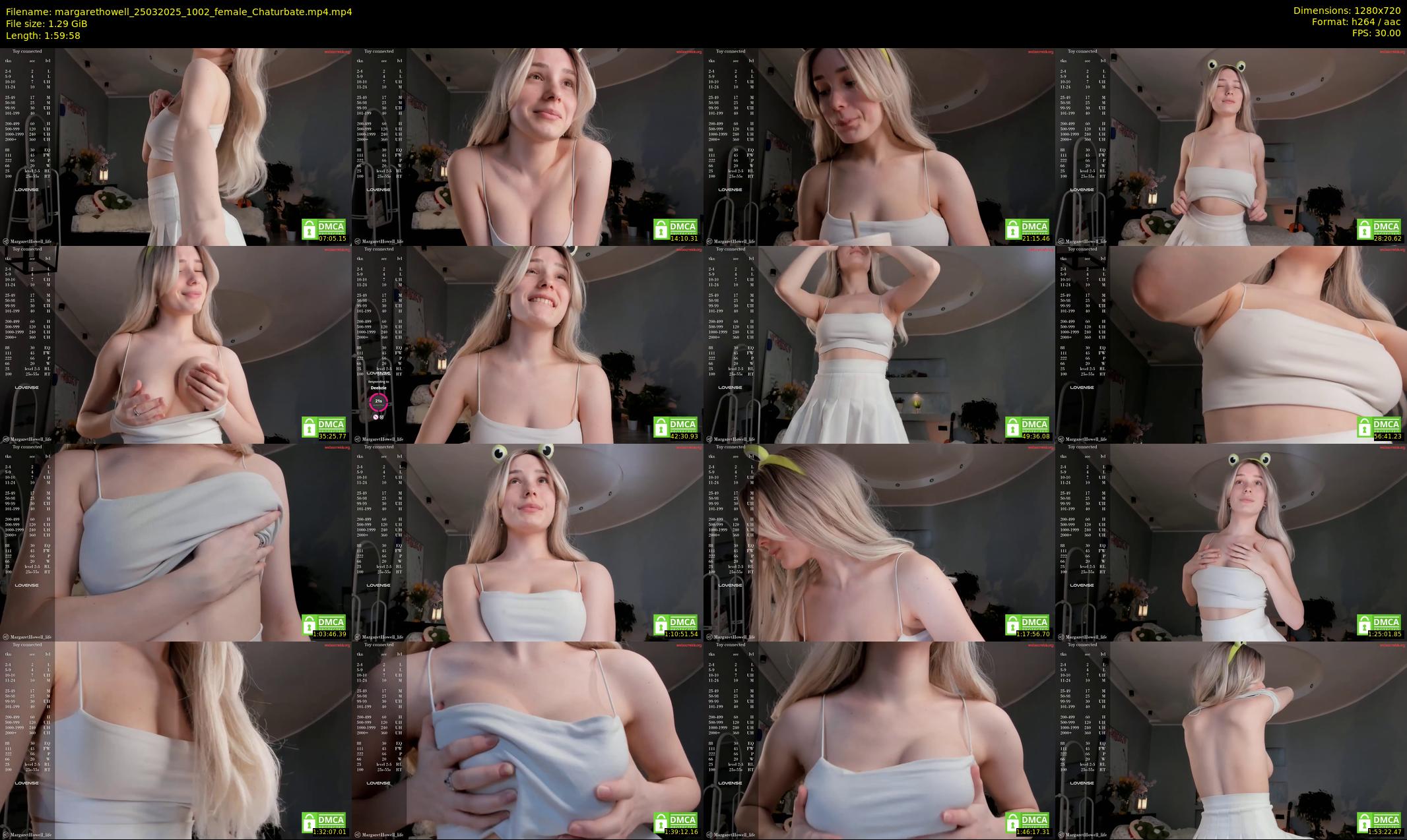 margarethowell — 120 minute Chaturbate female cam show recording, 720p, Mar 25, 2025