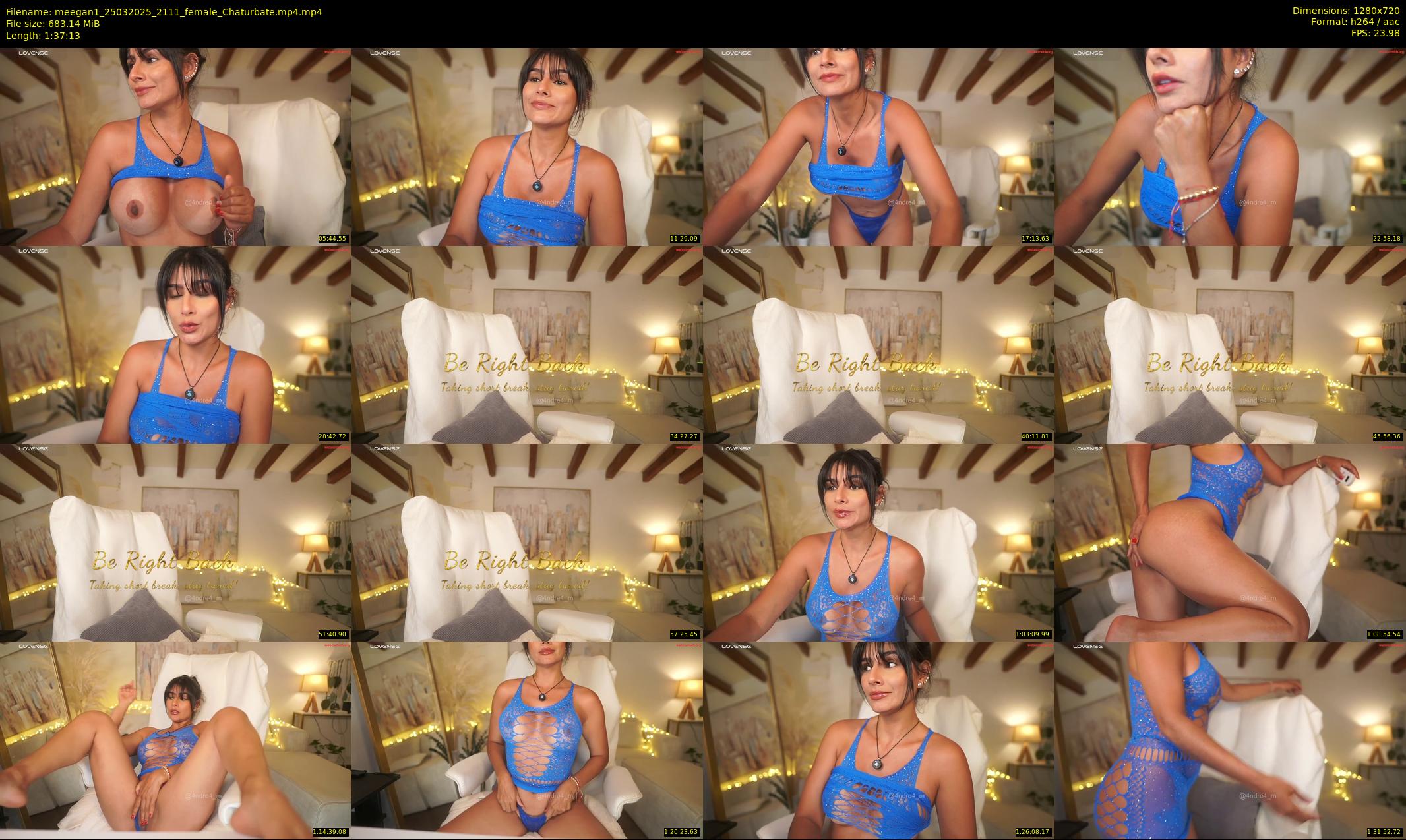 meegan1 — 98 minute Chaturbate female cam show recording, 720p, Mar 25, 2025