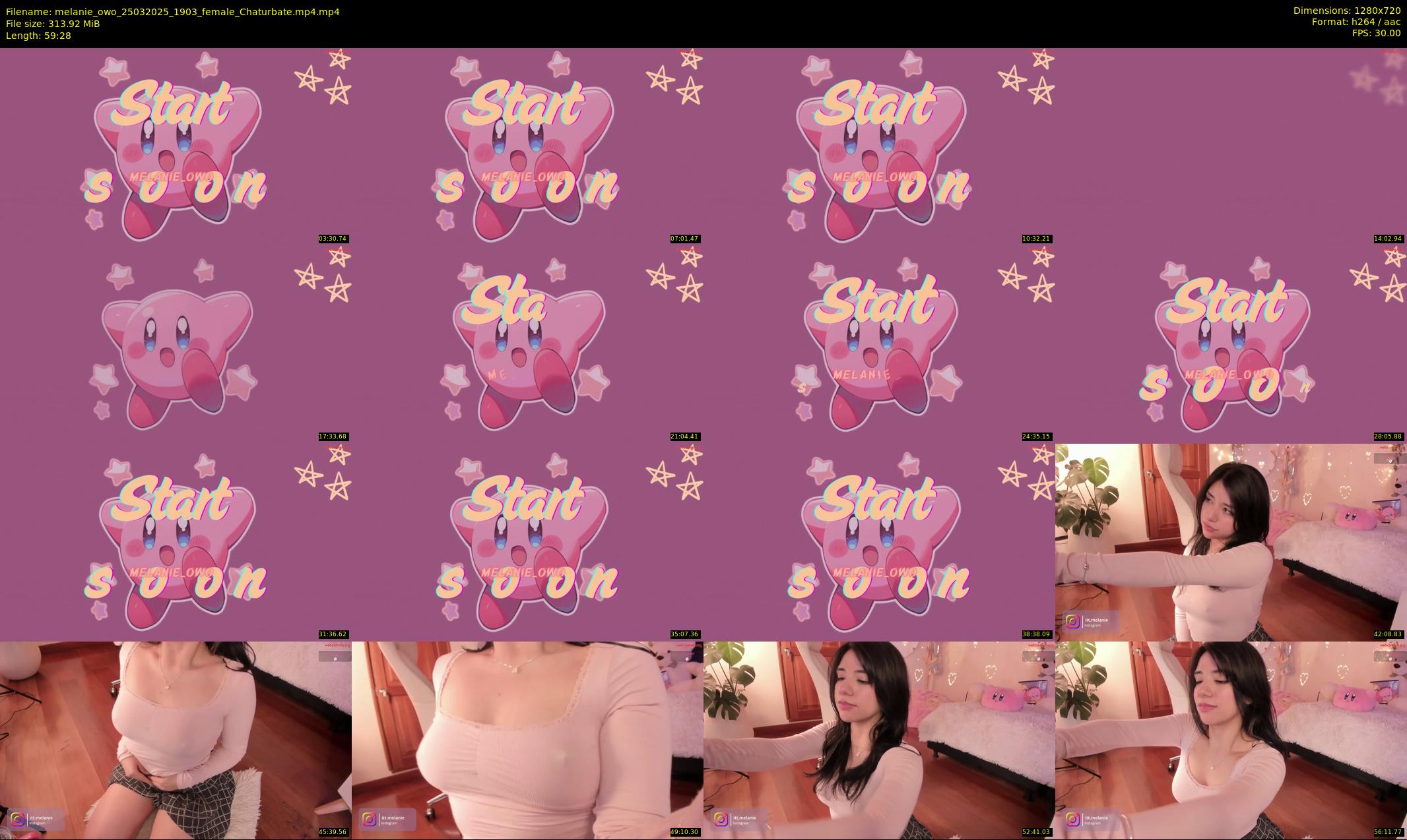 melanie_owo — 60 minute Chaturbate female cam show recording, 720p, Mar 25, 2025