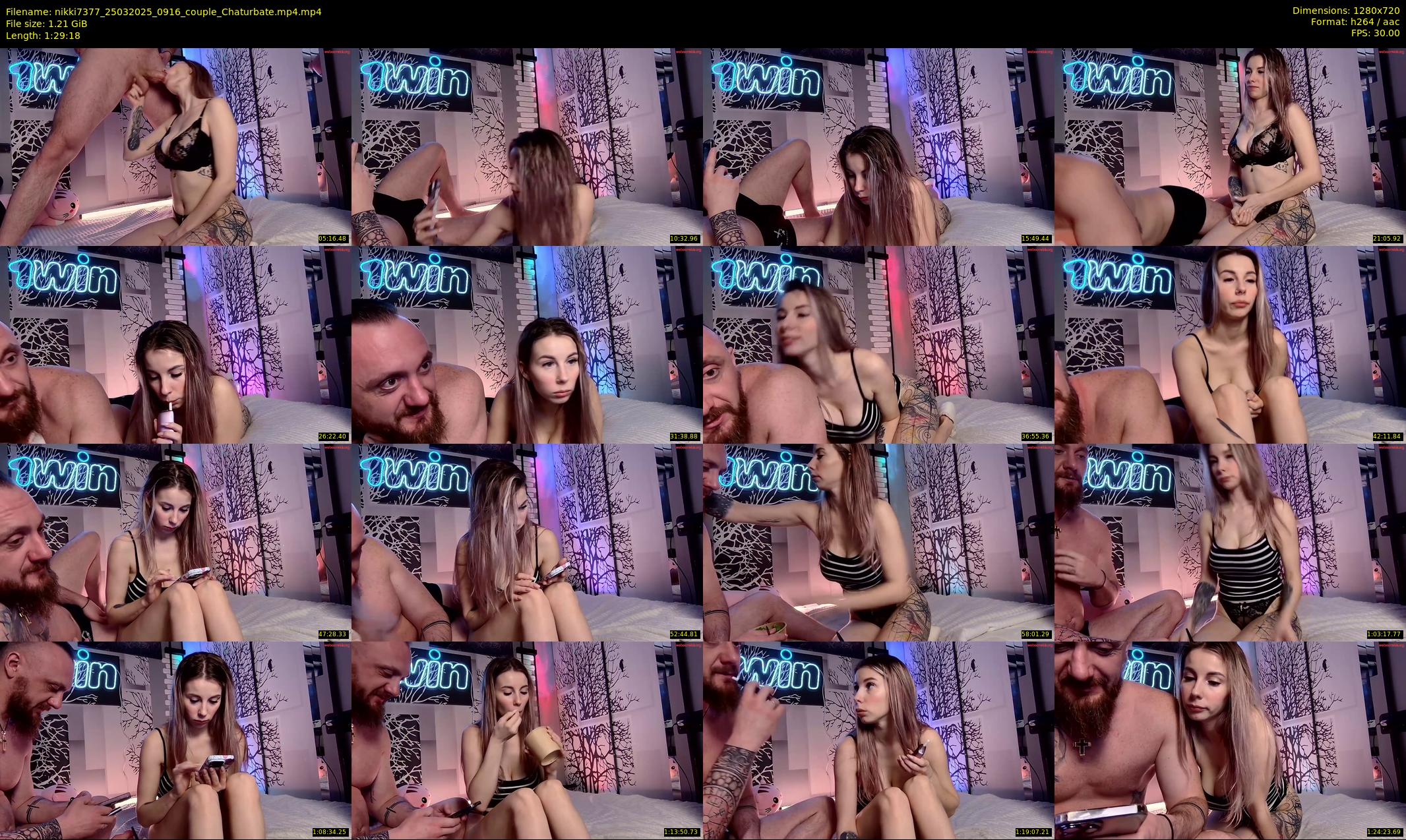 nikki7377 — 90 minute Chaturbate couple cam show recording, 720p, Mar 25, 2025