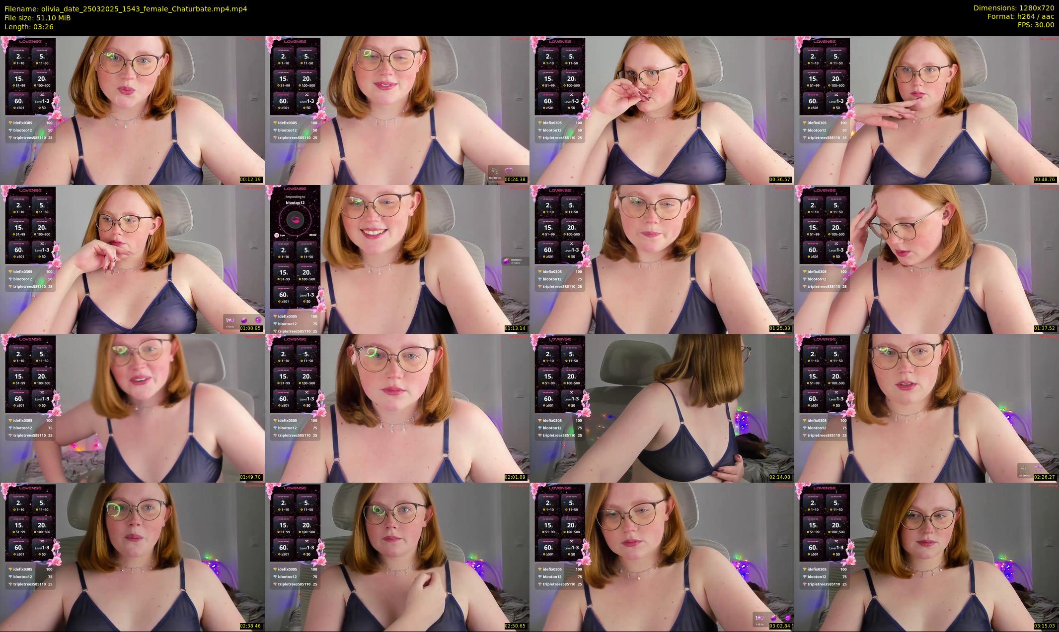 olivia_date — 4 minute Chaturbate female cam show recording, 720p, Mar 25, 2025