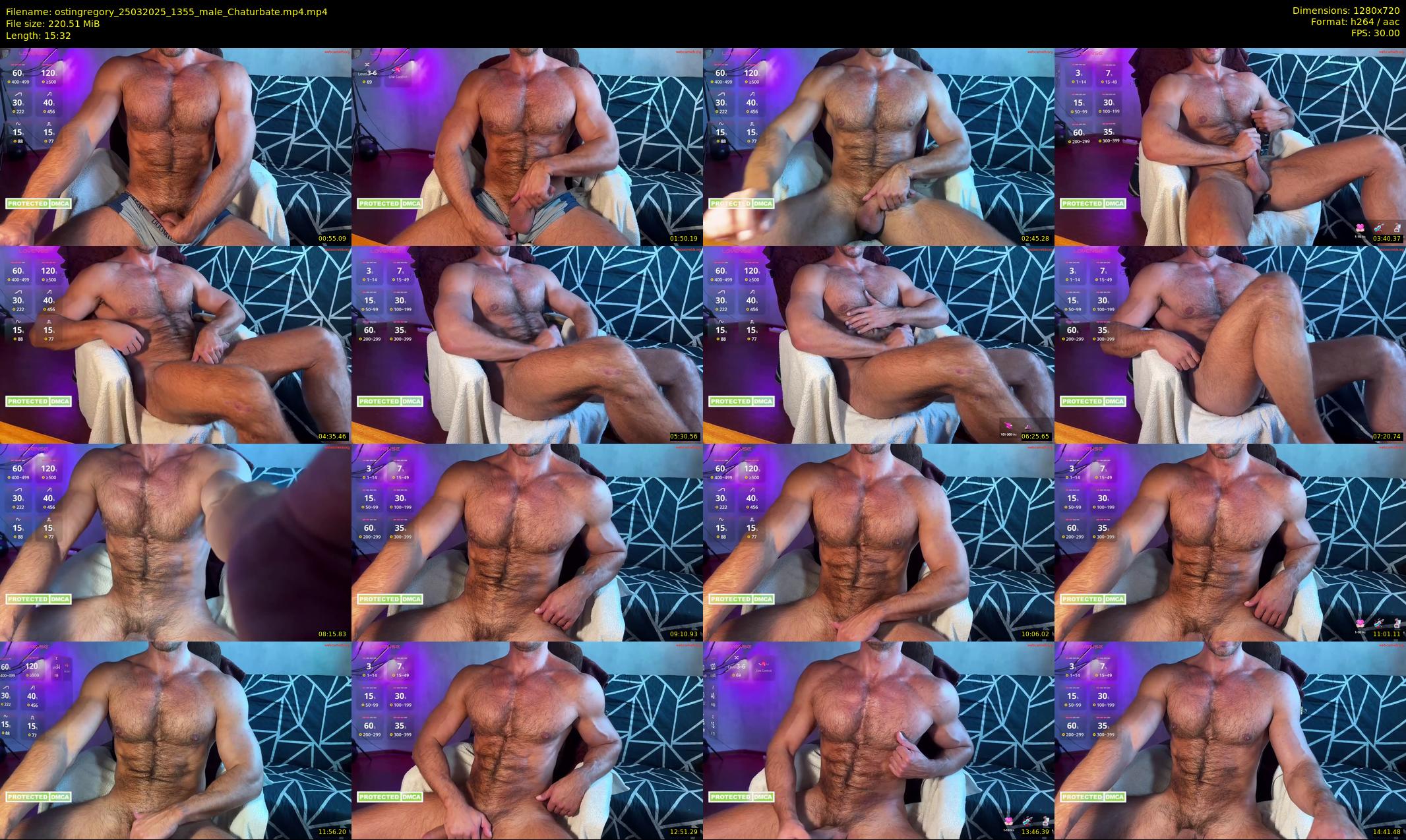ostingregory — 16 minute Chaturbate male cam show recording, 720p, Mar 25, 2025