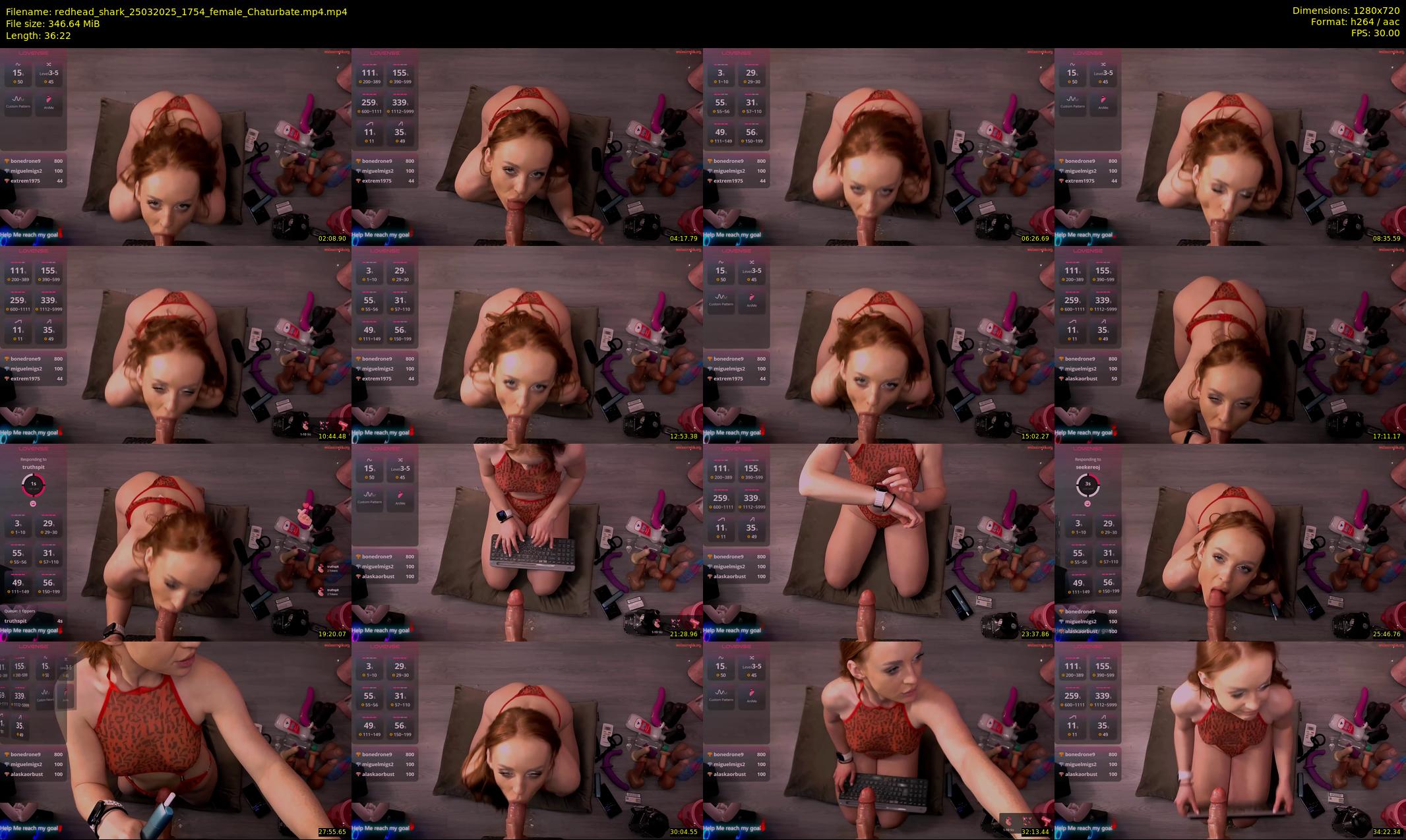 redhead_shark — 37 minute Chaturbate female cam show recording, 720p, Mar 25, 2025