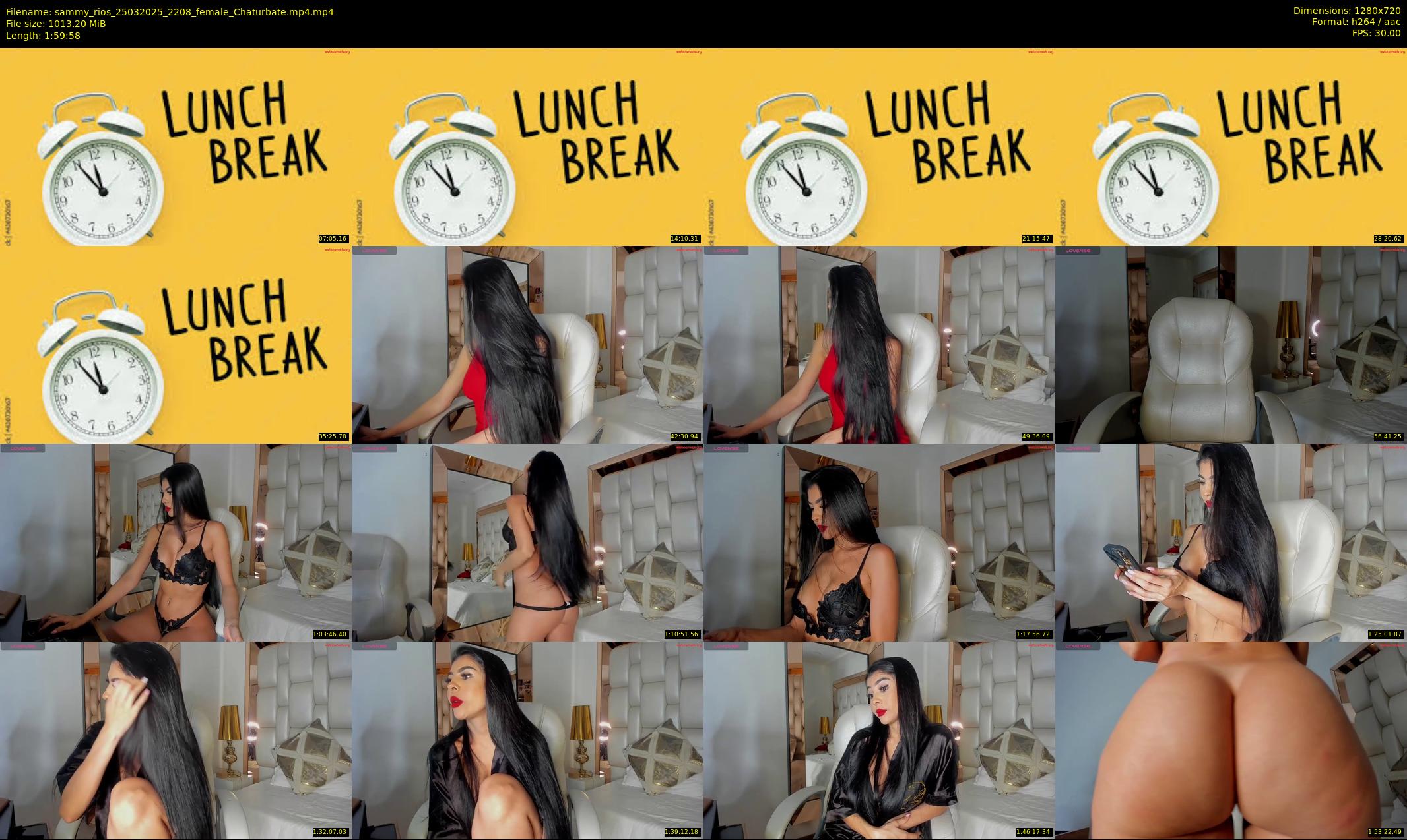 sammy_rios — 120 minute Chaturbate female cam show recording, 720p, Mar 25, 2025