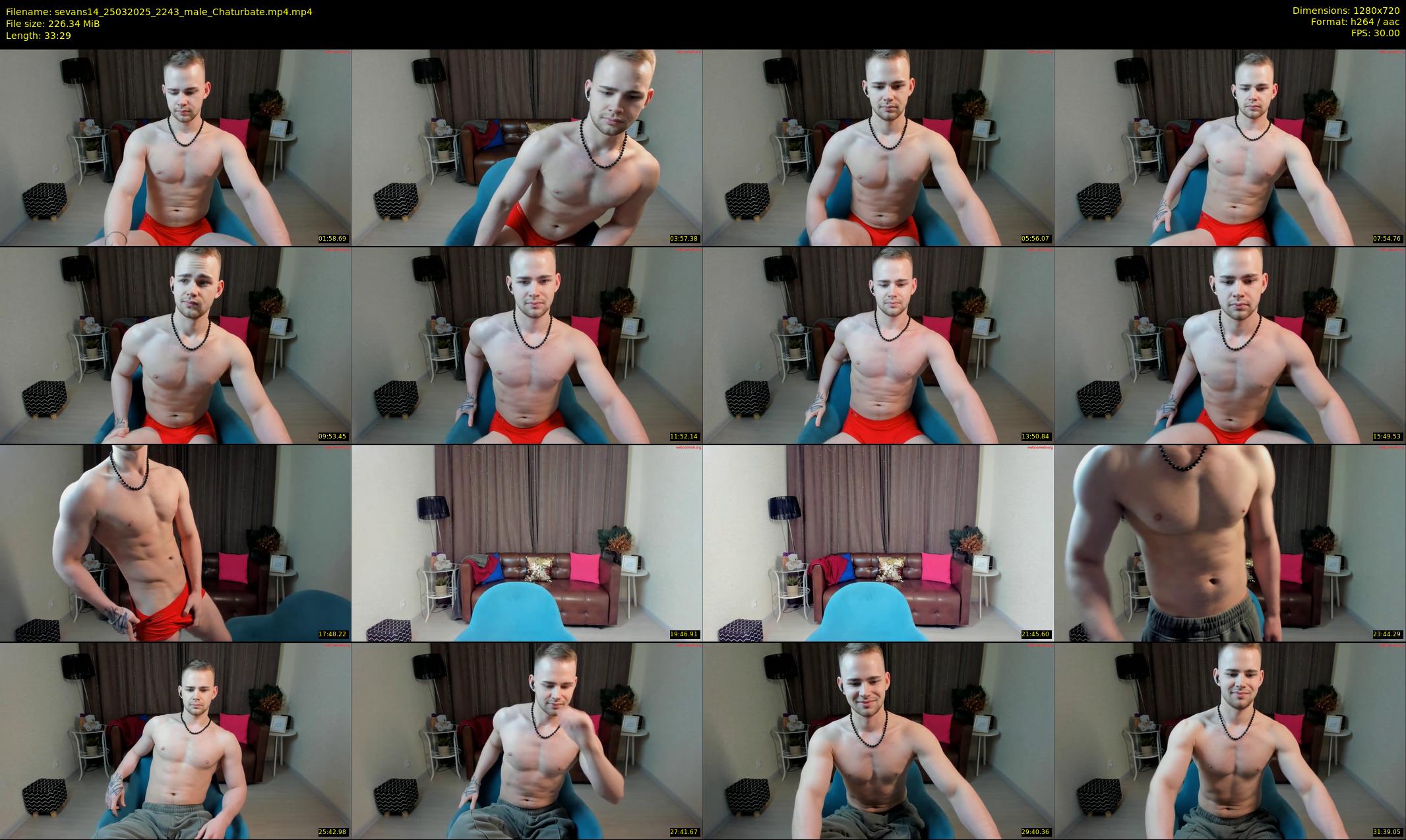 sevans14 — 34 minute Chaturbate male cam show recording, 720p, Mar 25, 2025