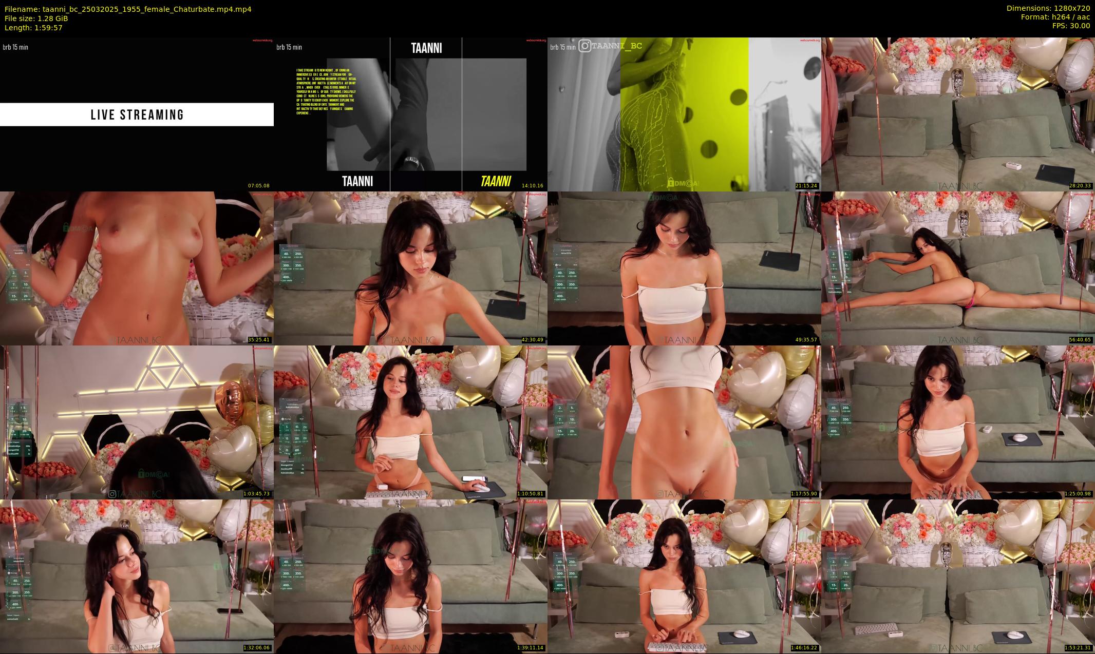 taanni_bc — 120 minute Chaturbate female cam show recording, 720p, Mar 25, 2025