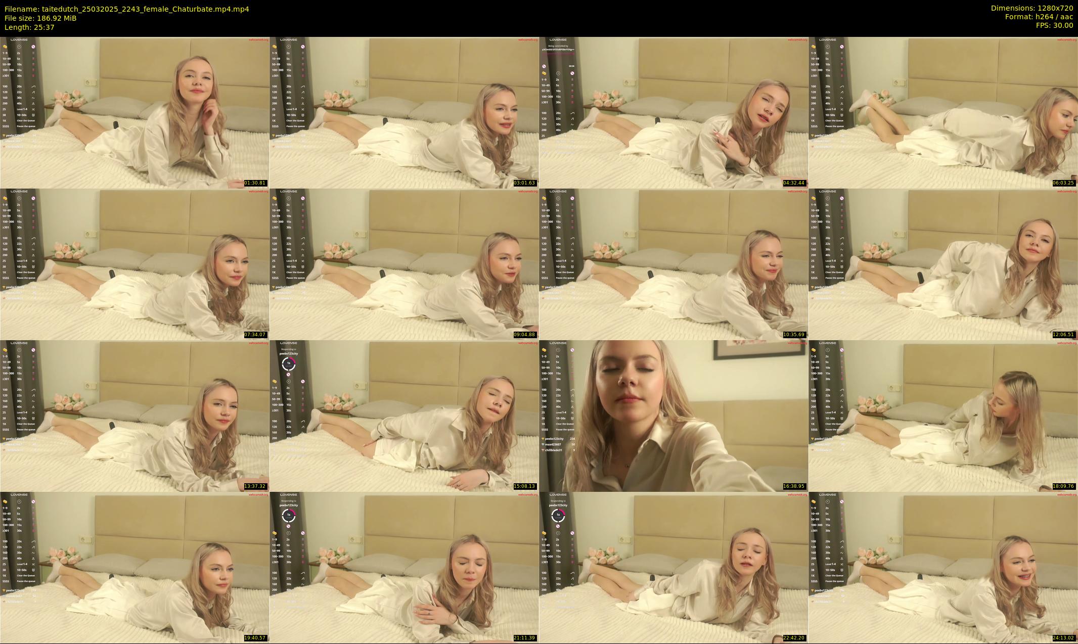 taitedutch — 26 minute Chaturbate female cam show recording, 720p, Mar 25, 2025