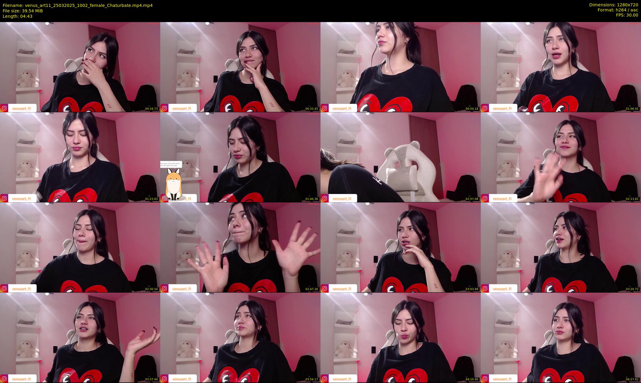 venus_art11 — 5 minute Chaturbate female cam show recording, 720p, Mar 25, 2025