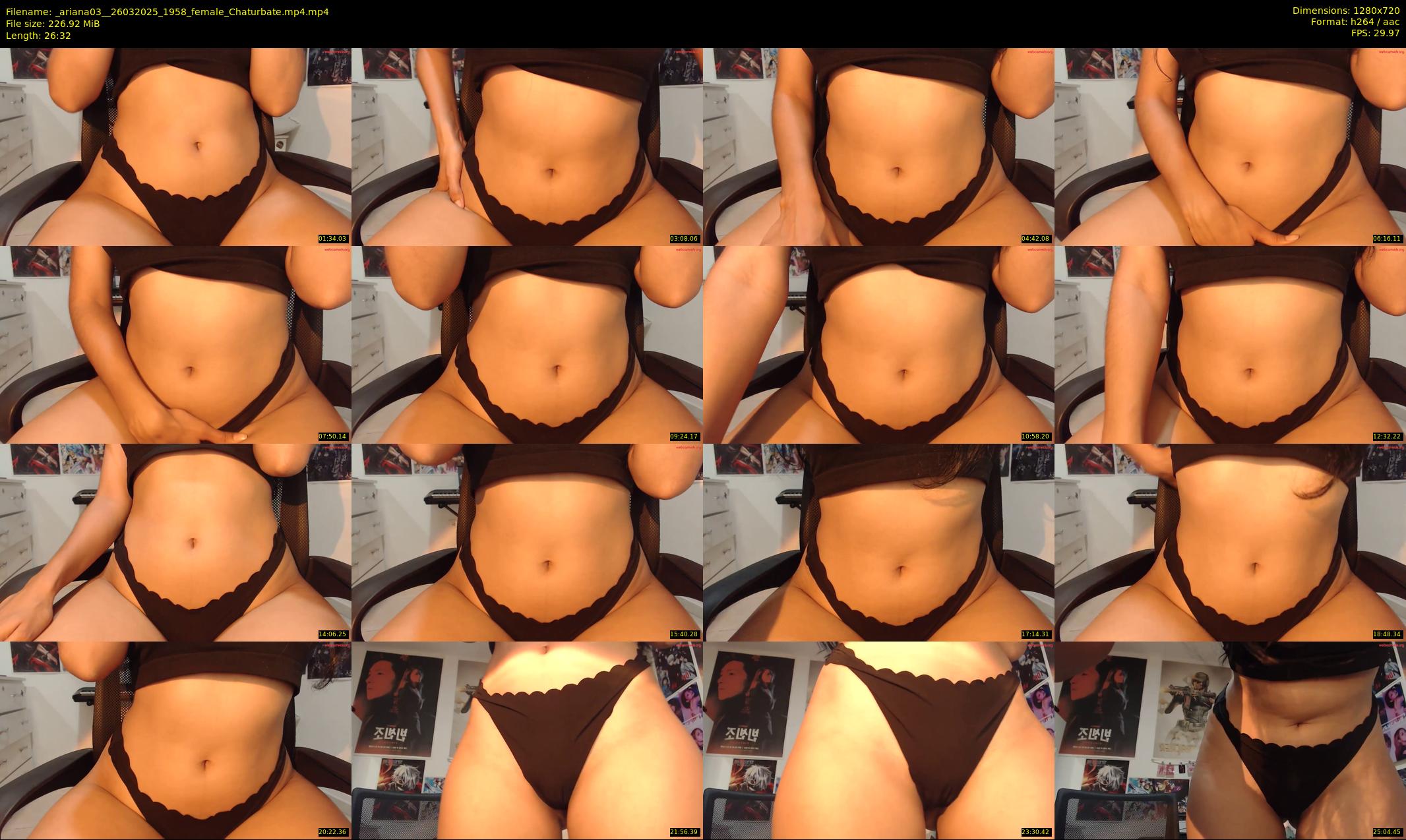 _ariana03_ — 27 minute Chaturbate female cam show recording, 720p, Mar 26, 2025