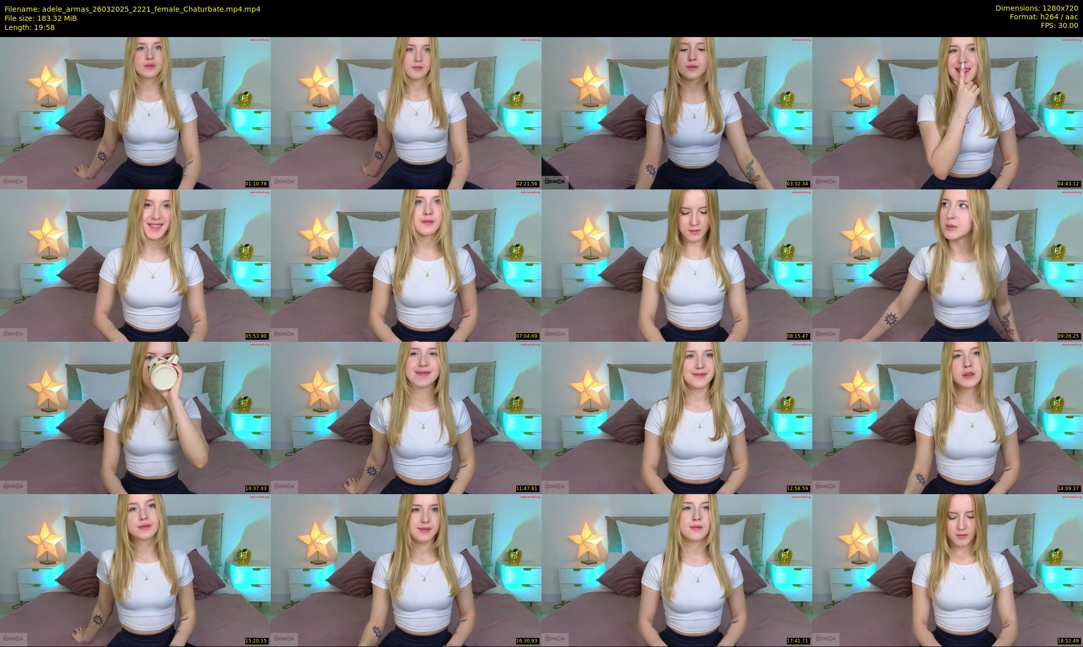 adele_armas — 20 minute Chaturbate female cam show recording, 720p, Mar 26, 2025