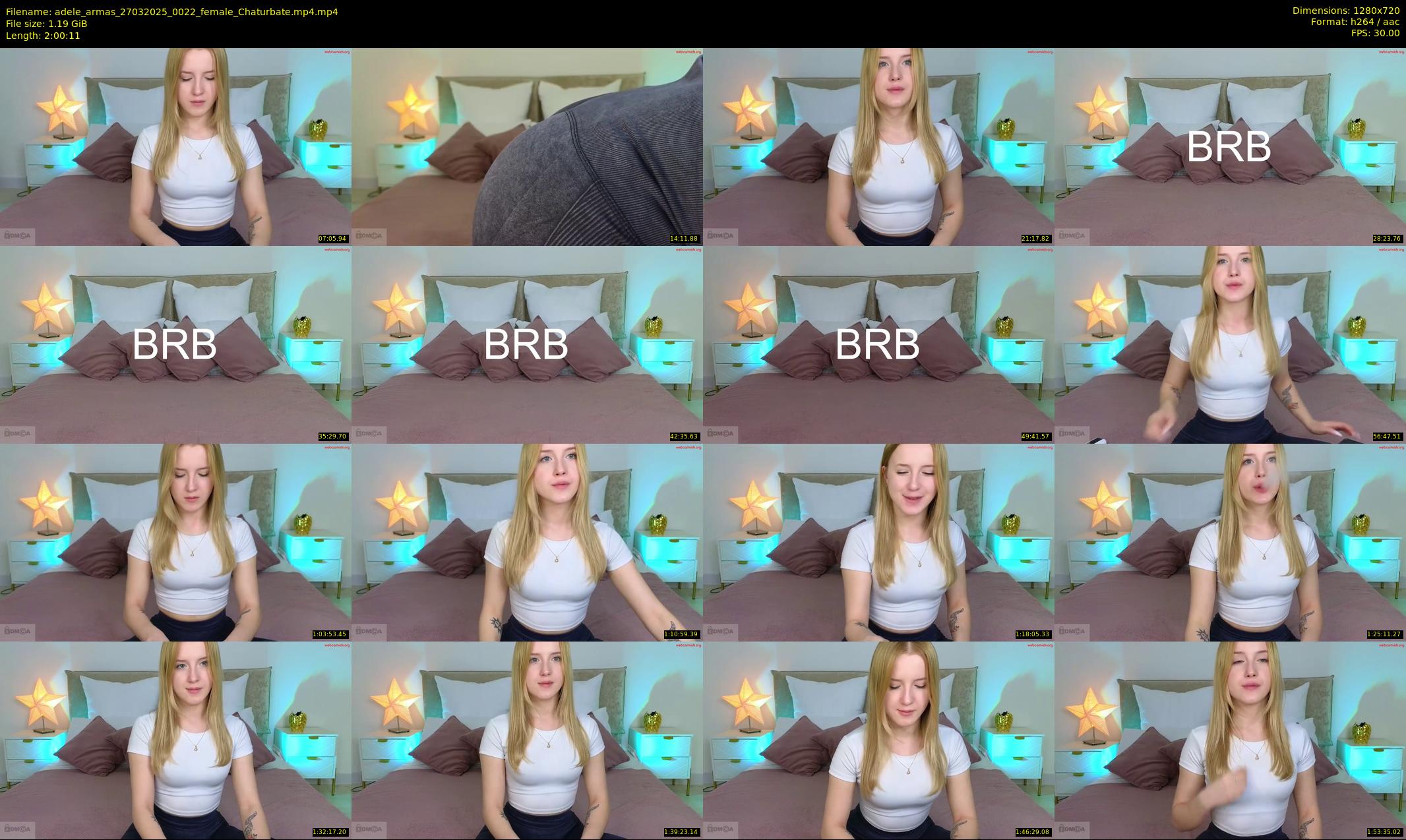 adele_armas — 121 minute Chaturbate female cam show recording, 720p, Mar 27, 2025