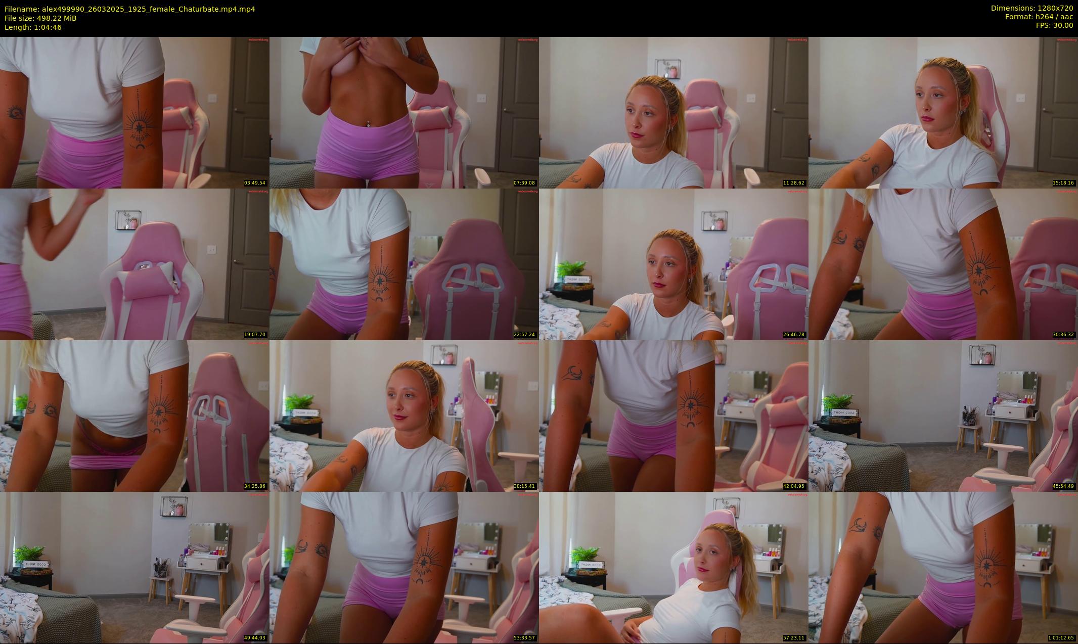 alex499990 — 65 minute Chaturbate female cam show recording, 720p, Mar 26, 2025