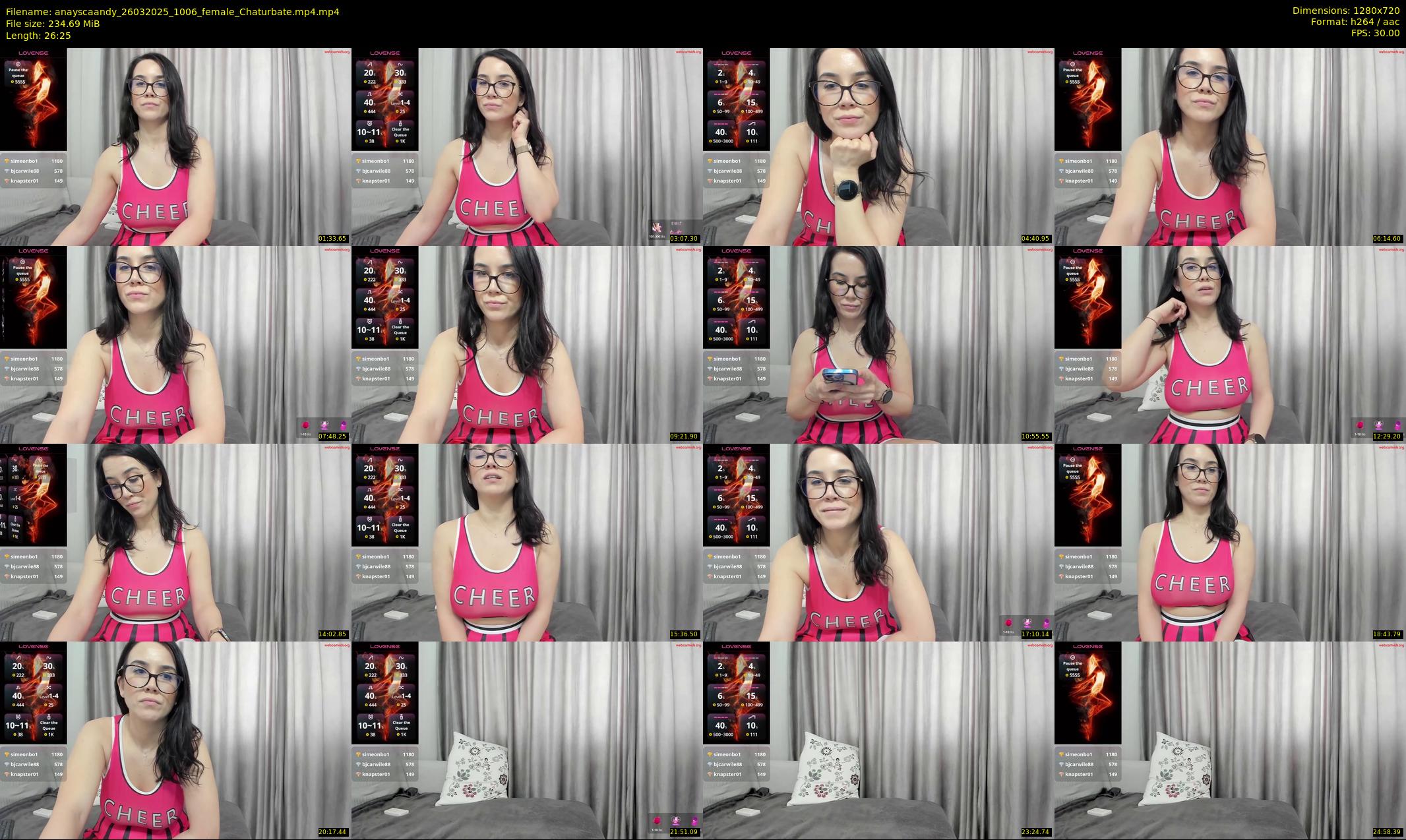 anayscaandy — 27 minute Chaturbate female cam show recording, 720p, Mar 26, 2025