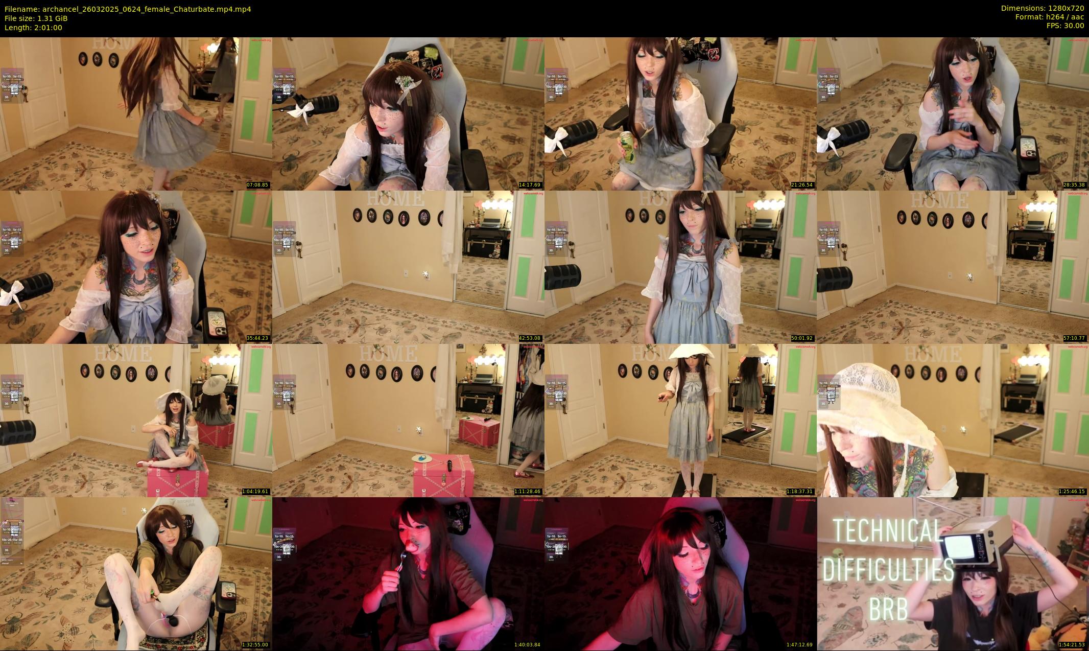 archancel — 121 minute Chaturbate female cam show recording, 720p, Mar 26, 2025