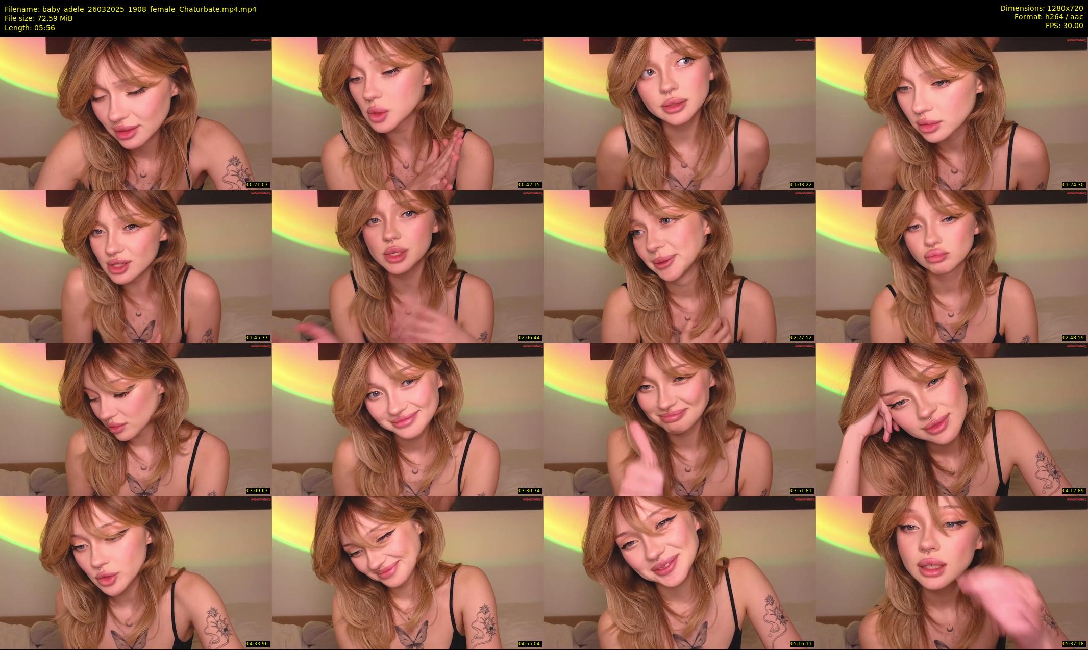 baby_adele — 6 minute Chaturbate female cam show recording, 720p, Mar 26, 2025