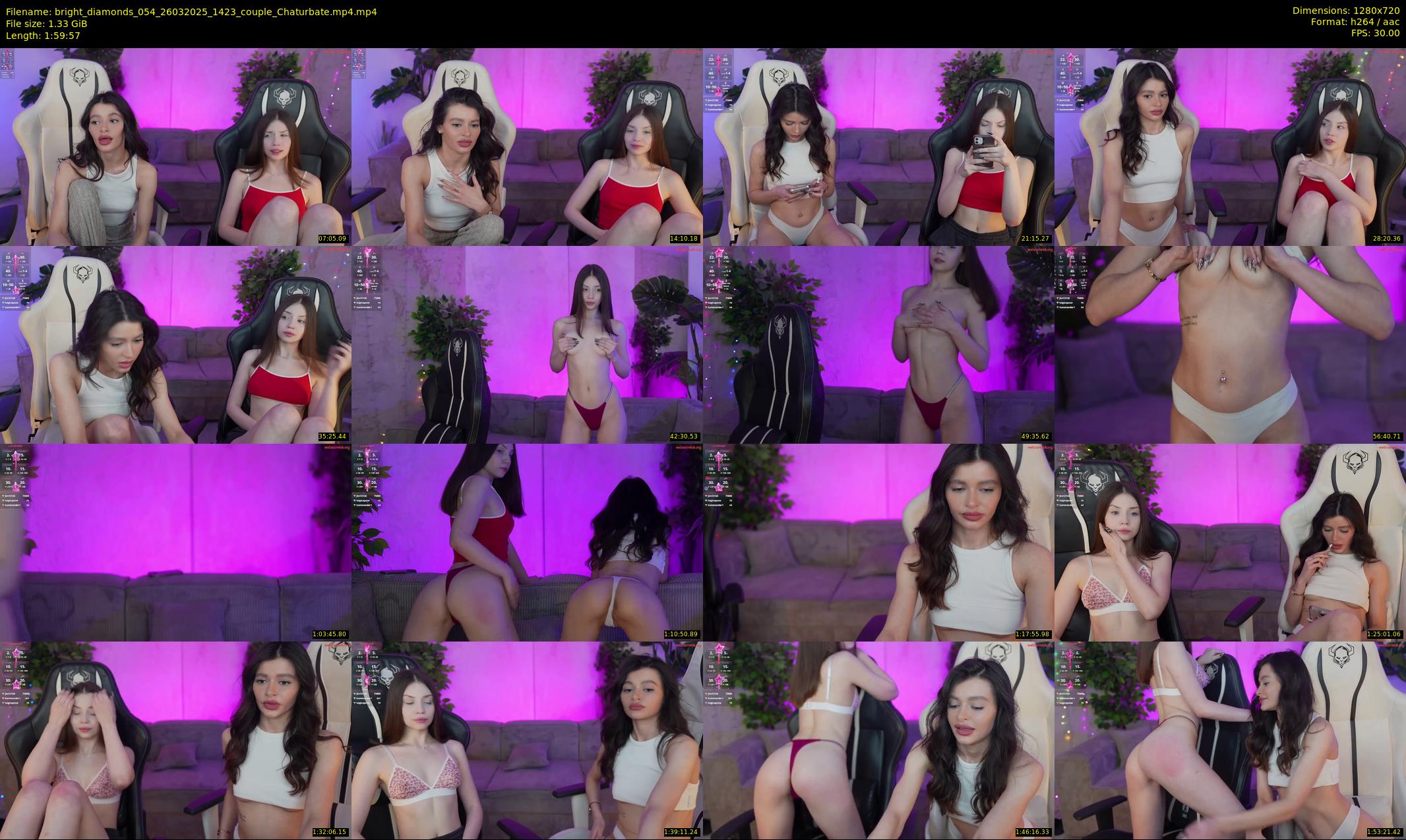 bright_diamonds_054 — 120 minute Chaturbate couple cam show recording, 720p, Mar 26, 2025