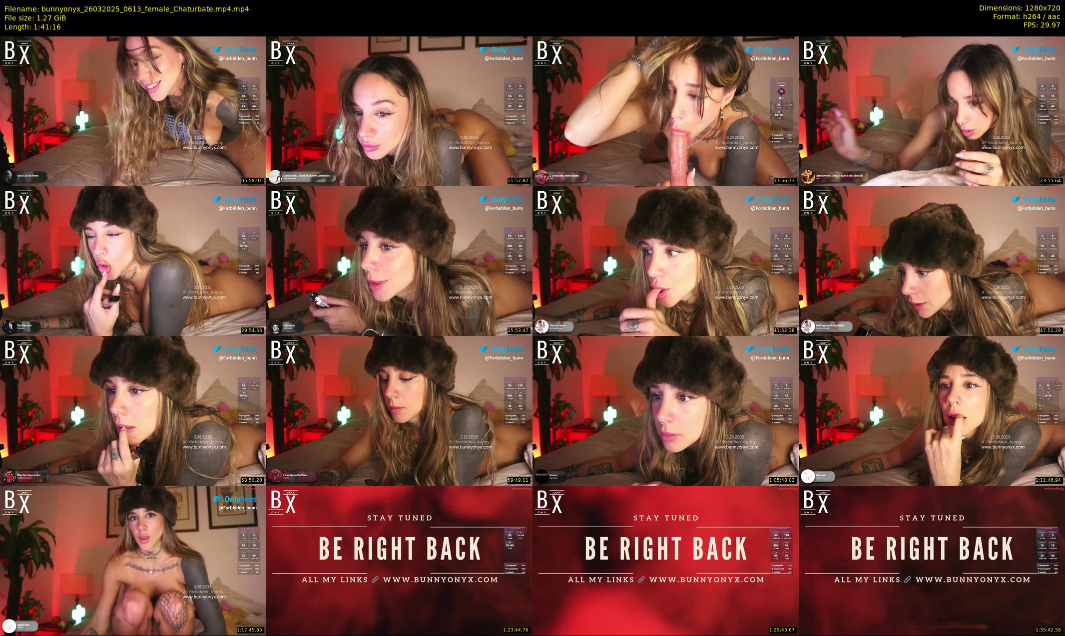 bunnyonyx — 102 minute Chaturbate female cam show recording, 720p, Mar 26, 2025