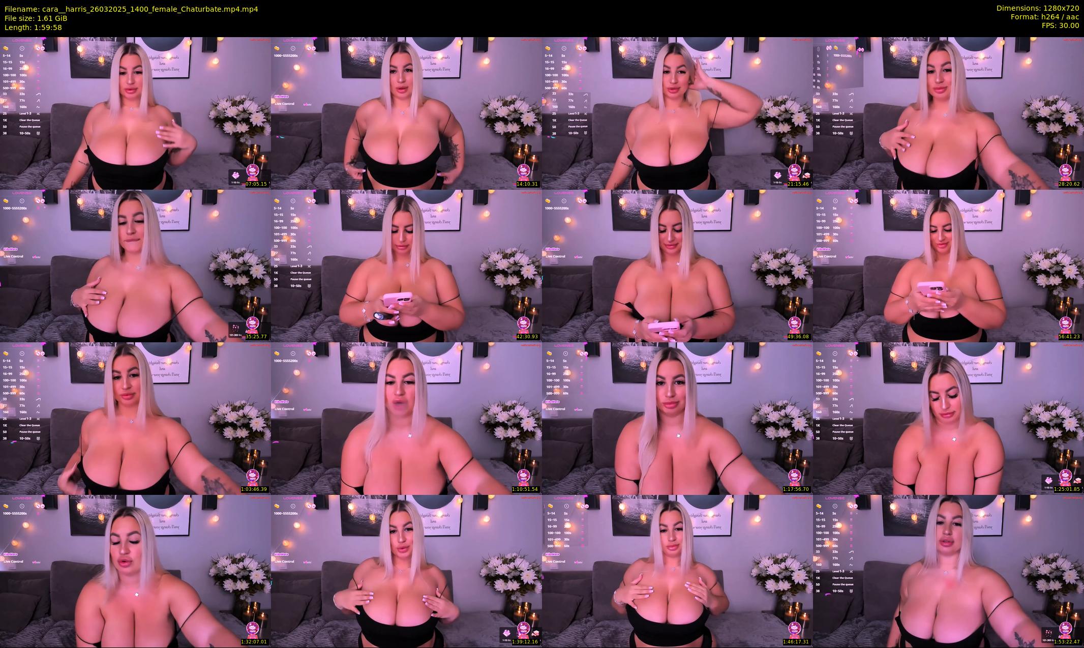 cara__harris — 120 minute Chaturbate female cam show recording, 720p, Mar 26, 2025