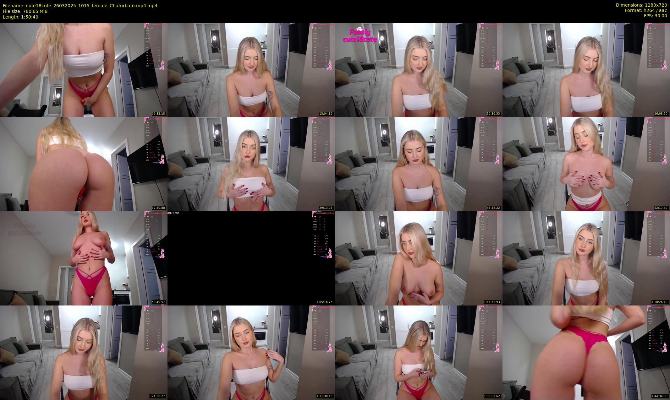 cute18cute — 111 minute Chaturbate female cam show recording, 720p, Mar 26, 2025