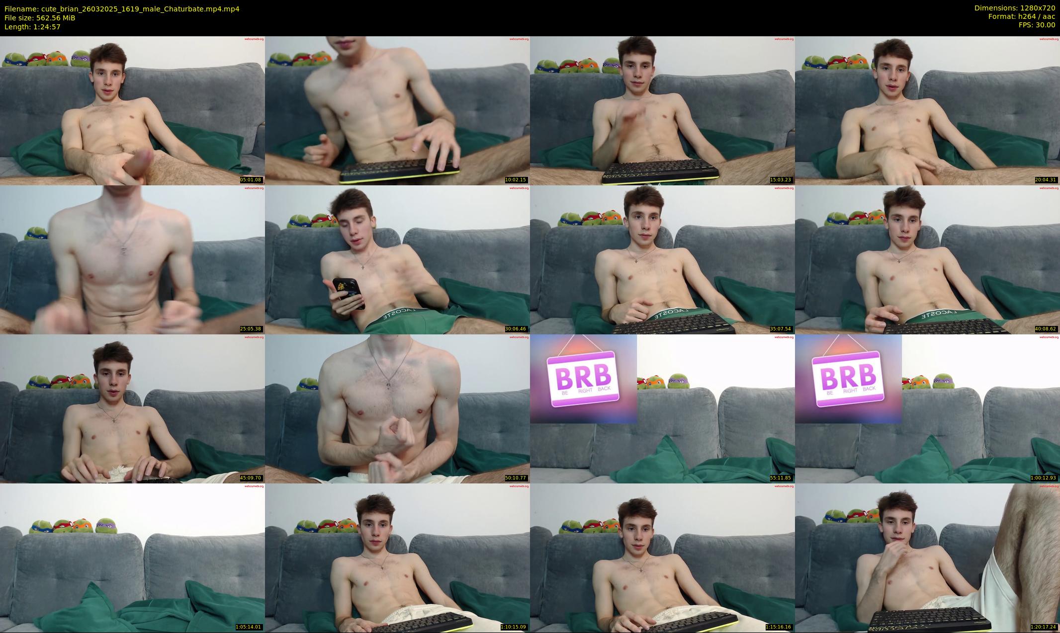 cute_brian — 85 minute Chaturbate male cam show recording, 720p, Mar 26, 2025