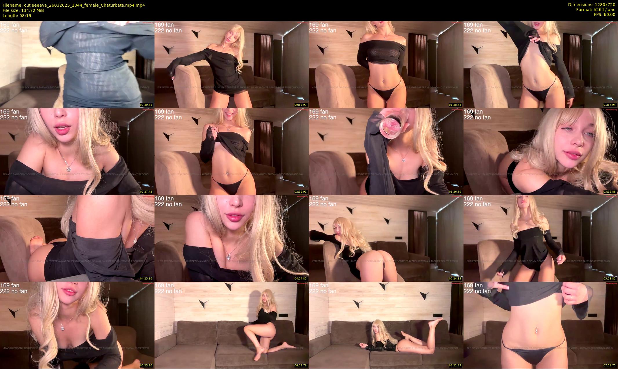 cutieeeeva — 9 minute Chaturbate female cam show recording, 720p, Mar 26, 2025