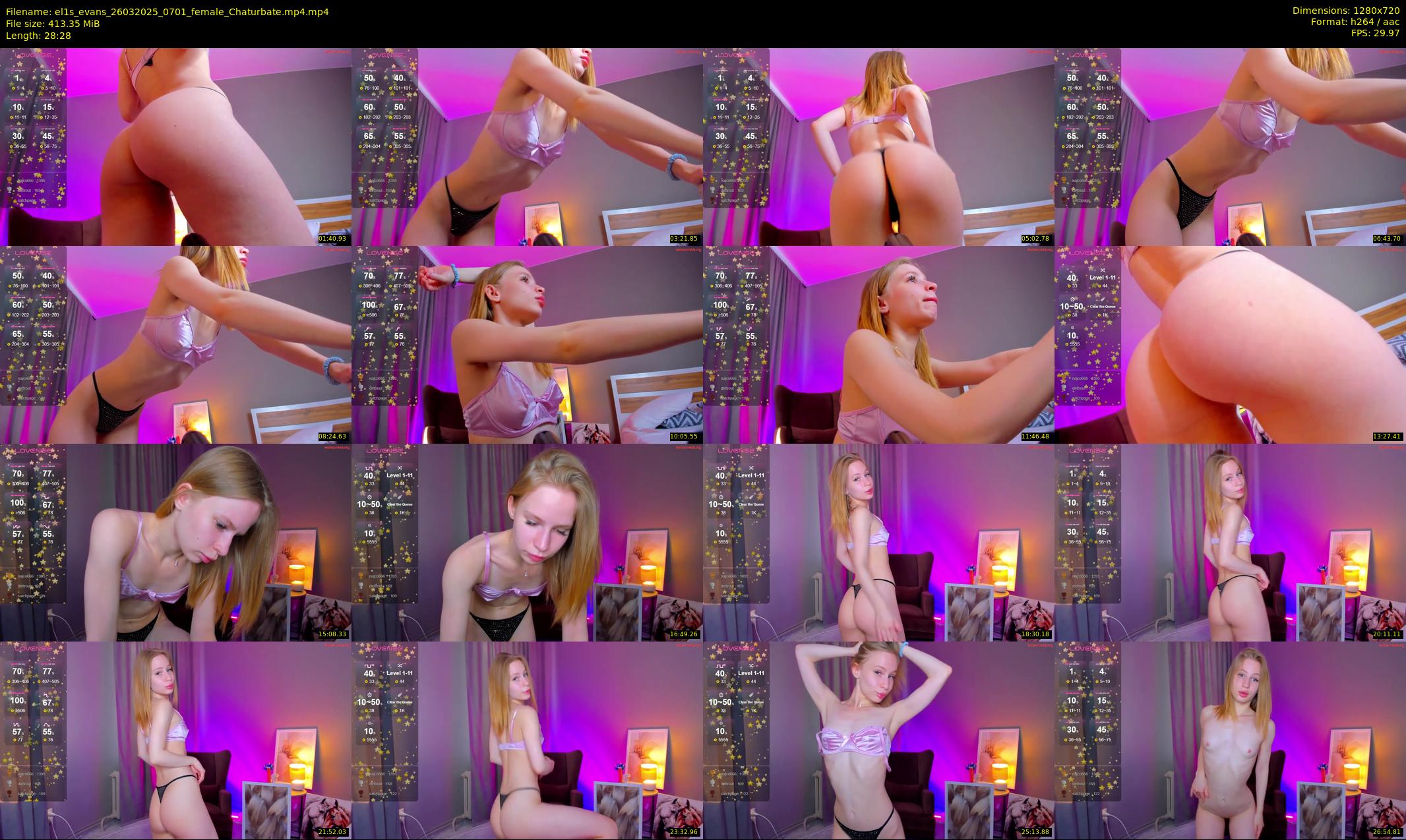 el1s_evans — 29 minute Chaturbate female cam show recording, 720p, Mar 26, 2025