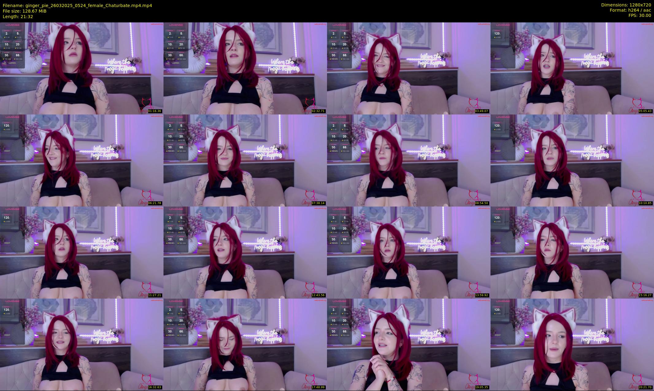 ginger_pie — 22 minute Chaturbate female cam show recording, 720p, Mar 26, 2025