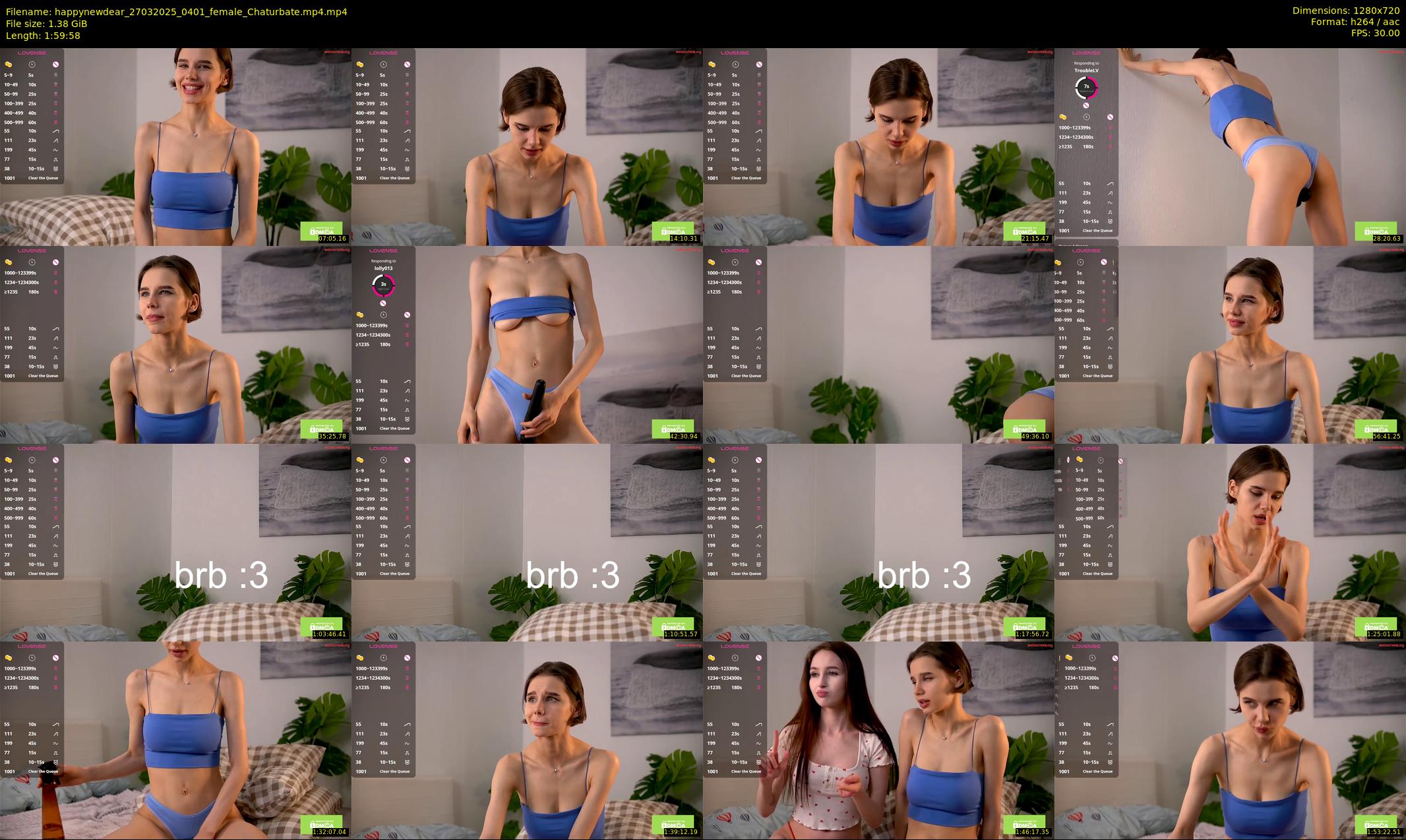 happynewdear — 120 minute Chaturbate female cam show recording, 720p, Mar 27, 2025