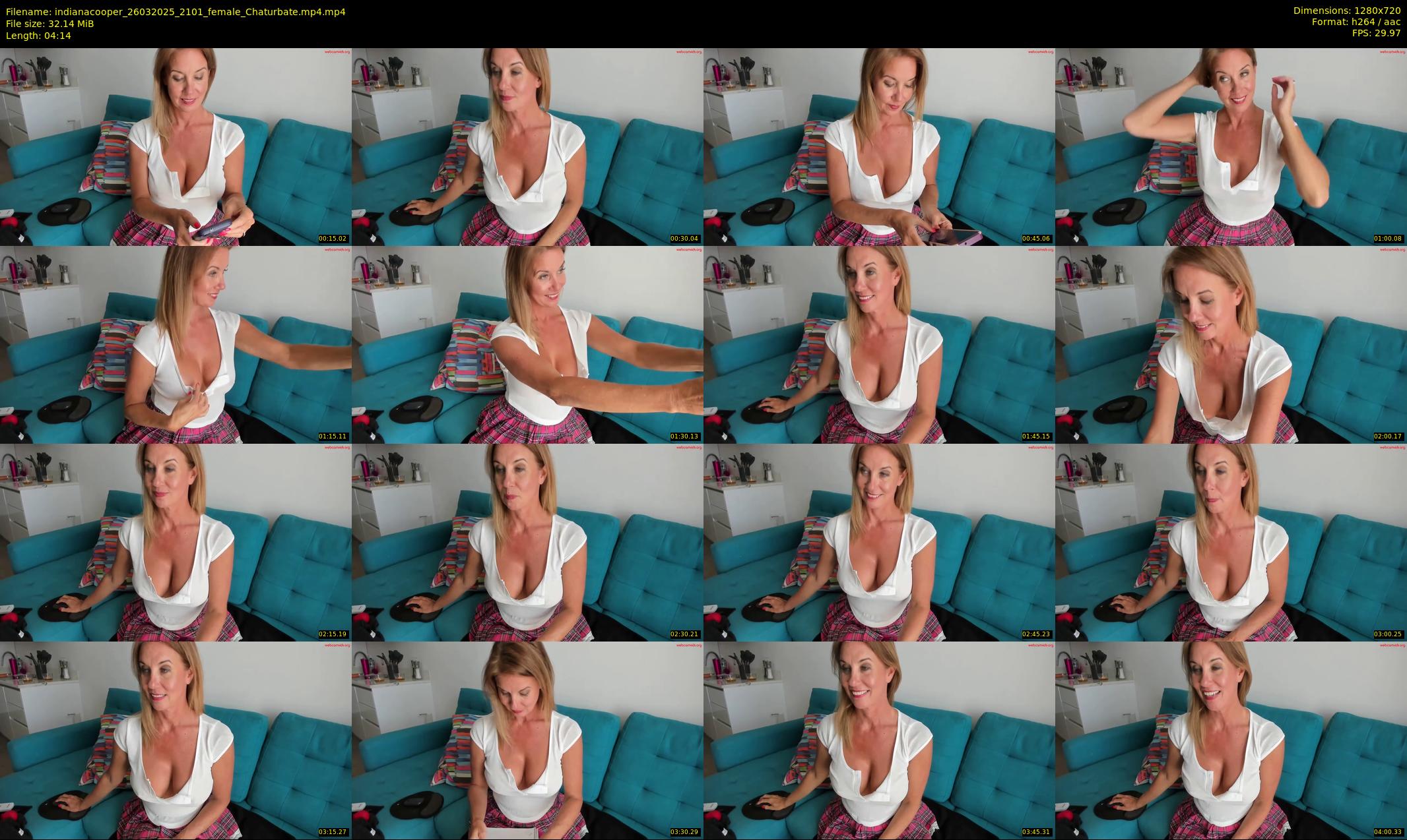 indianacooper — 5 minute Chaturbate female cam show recording, 720p, Mar 26, 2025