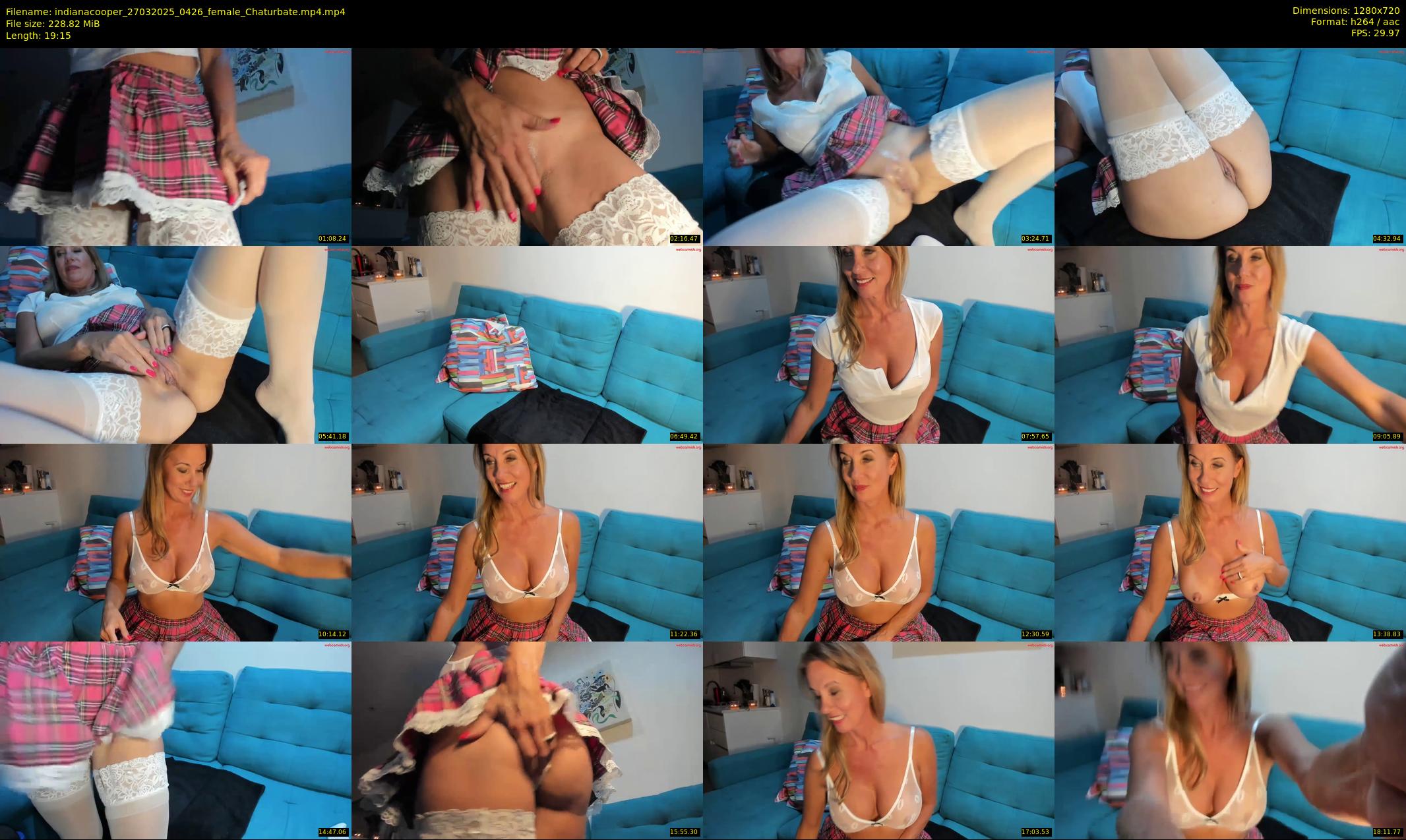 indianacooper — 20 minute Chaturbate female cam show recording, 720p, Mar 27, 2025
