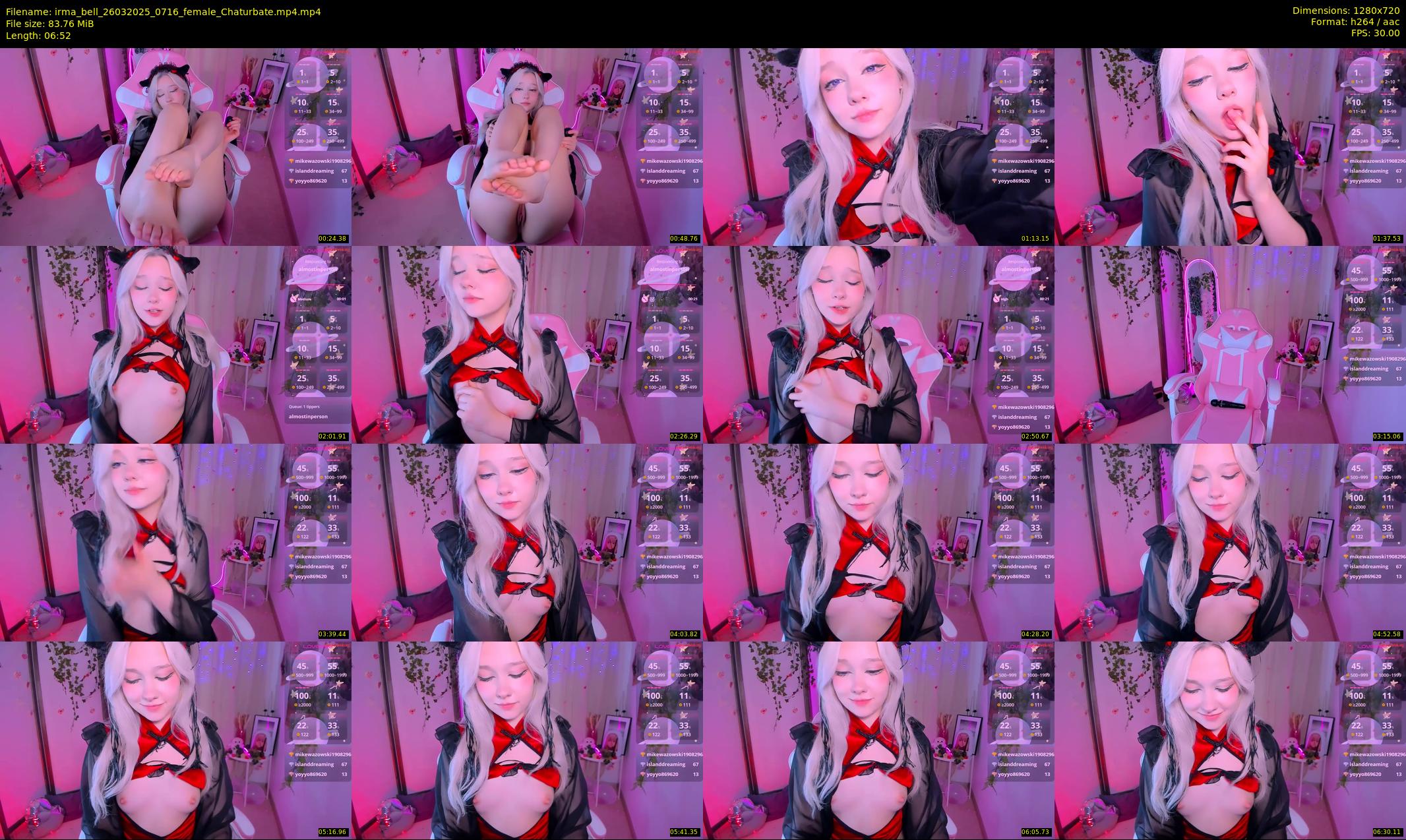 irma_bell — 7 minute Chaturbate female cam show recording, 720p, Mar 26, 2025