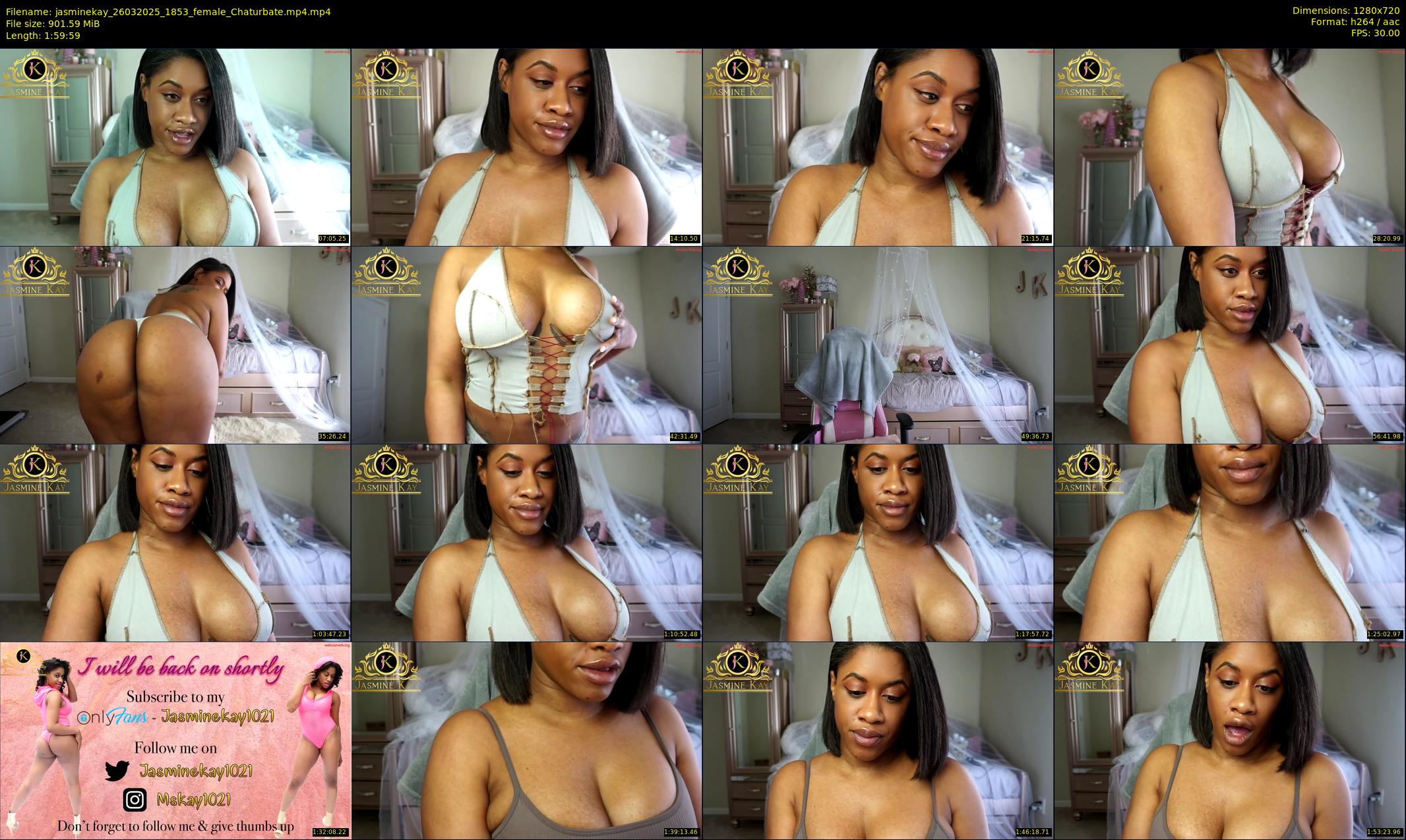 jasminekay — 120 minute Chaturbate female cam show recording, 720p, Mar 26, 2025