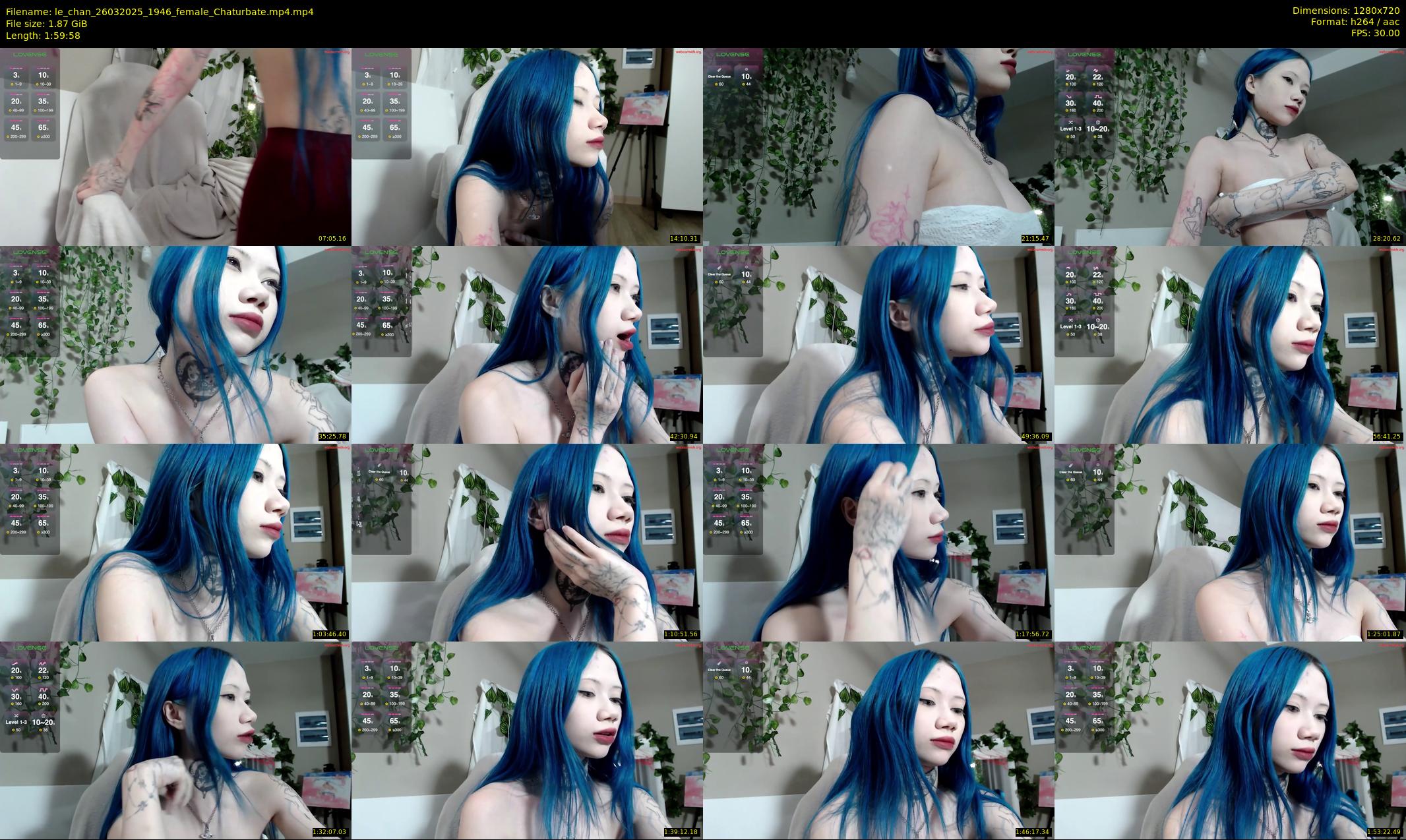 le_chan — 120 minute Chaturbate female cam show recording, 720p, Mar 26, 2025