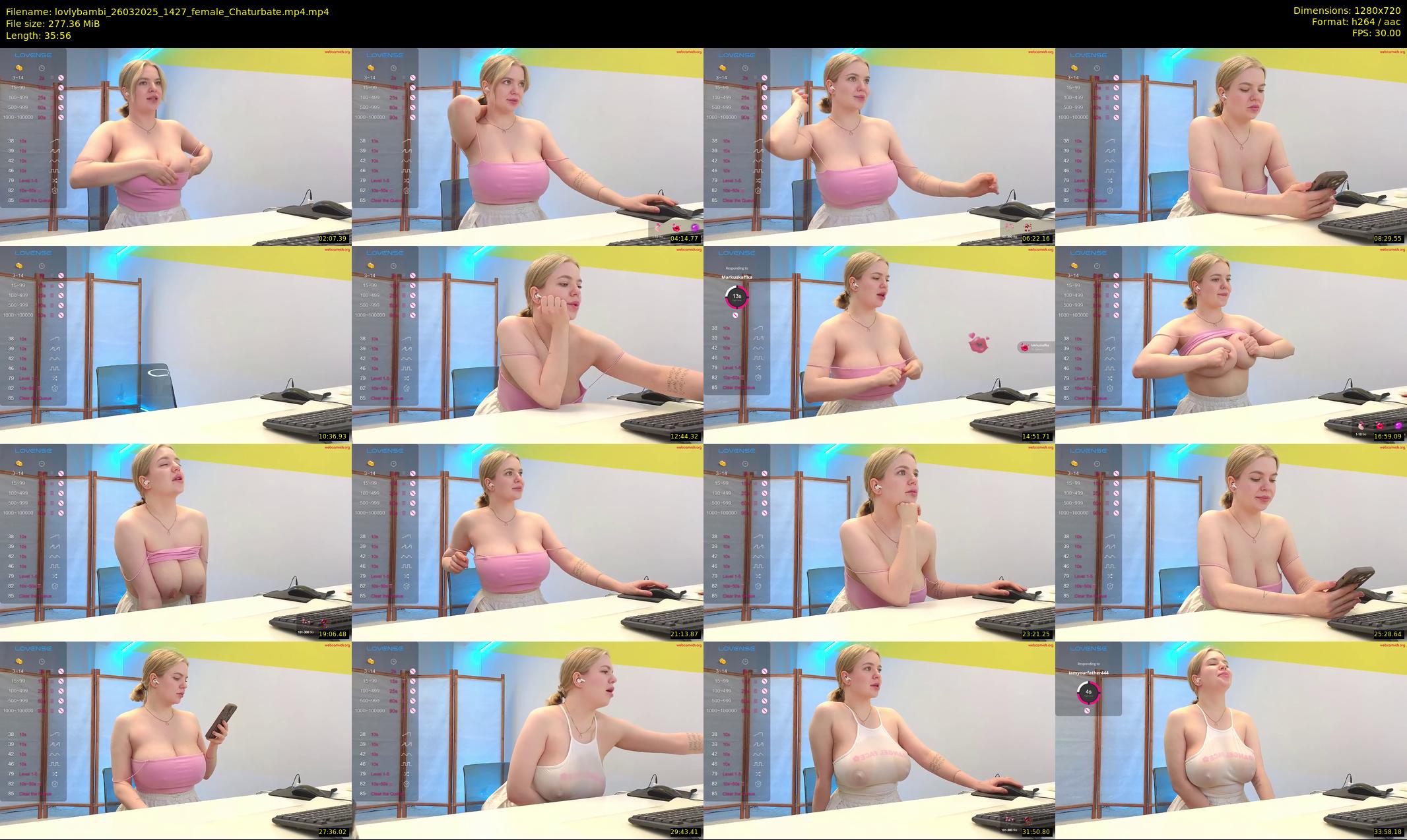 lovlybambi — 36 minute Chaturbate female cam show recording, 720p, Mar 26, 2025