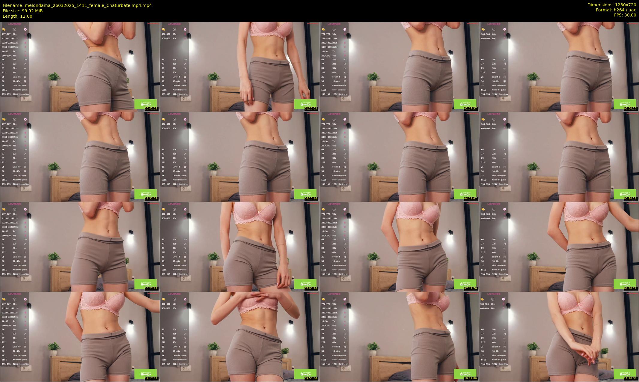 melondama — 12 minute Chaturbate female cam show recording, 720p, Mar 26, 2025
