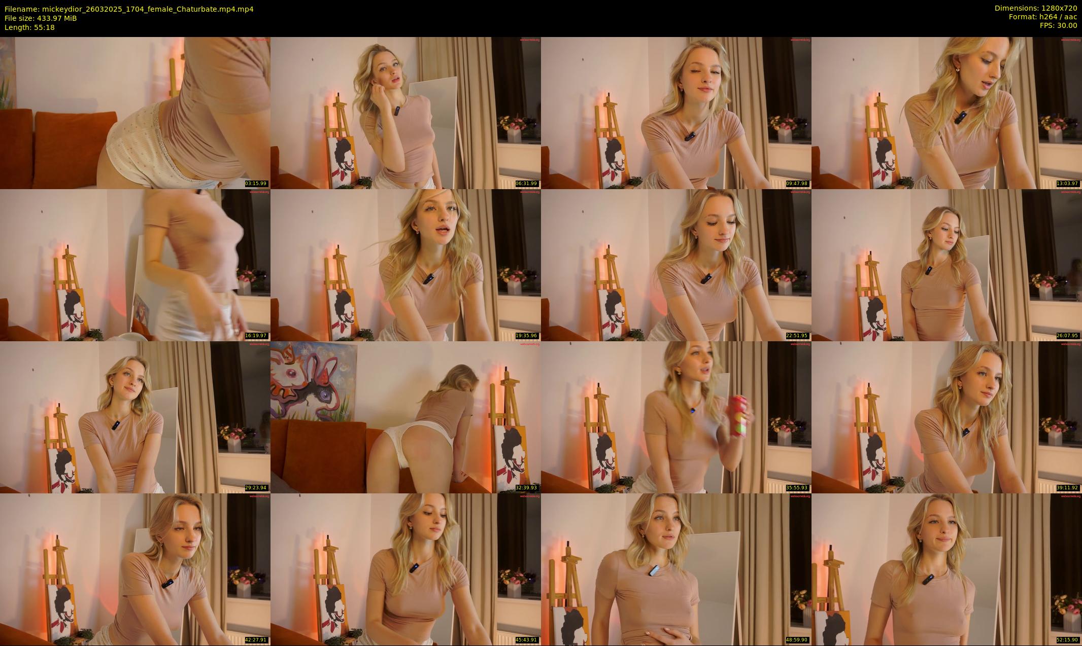 mickeydior — 56 minute Chaturbate female cam show recording, 720p, Mar 26, 2025