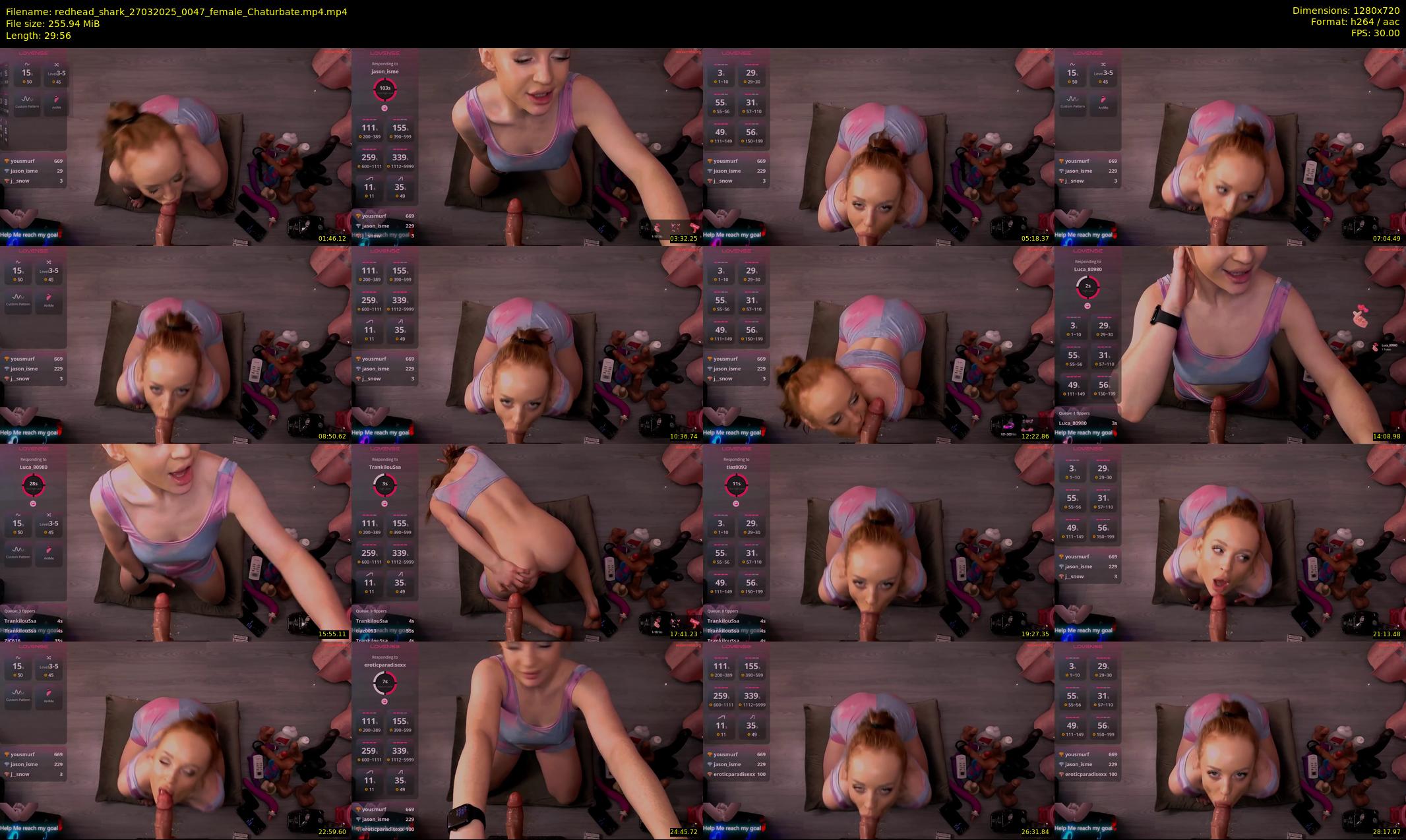 redhead_shark — 30 minute Chaturbate female cam show recording, 720p, Mar 27, 2025