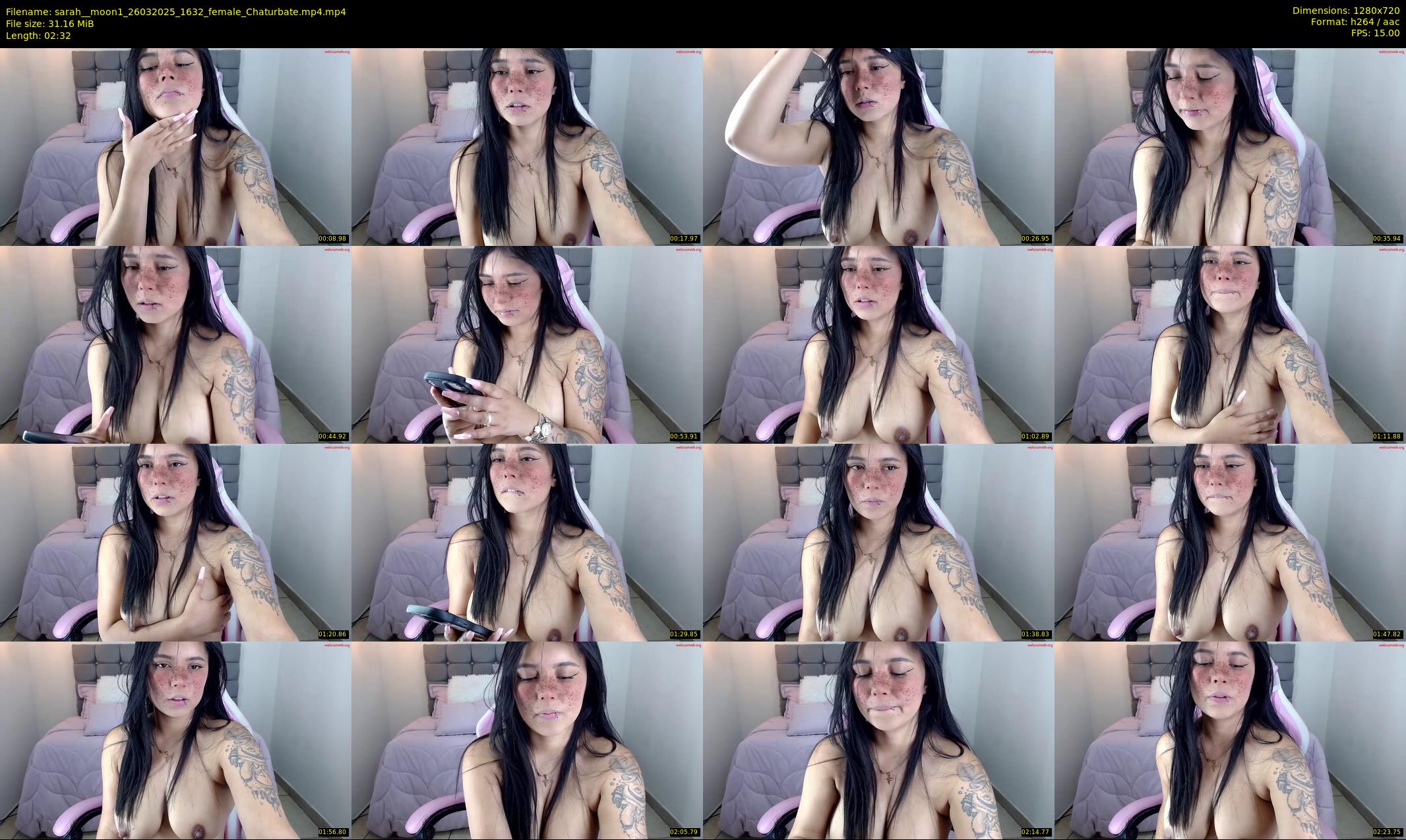 sarah__moon1 — 3 minute Chaturbate female cam show recording, 720p, Mar 26, 2025