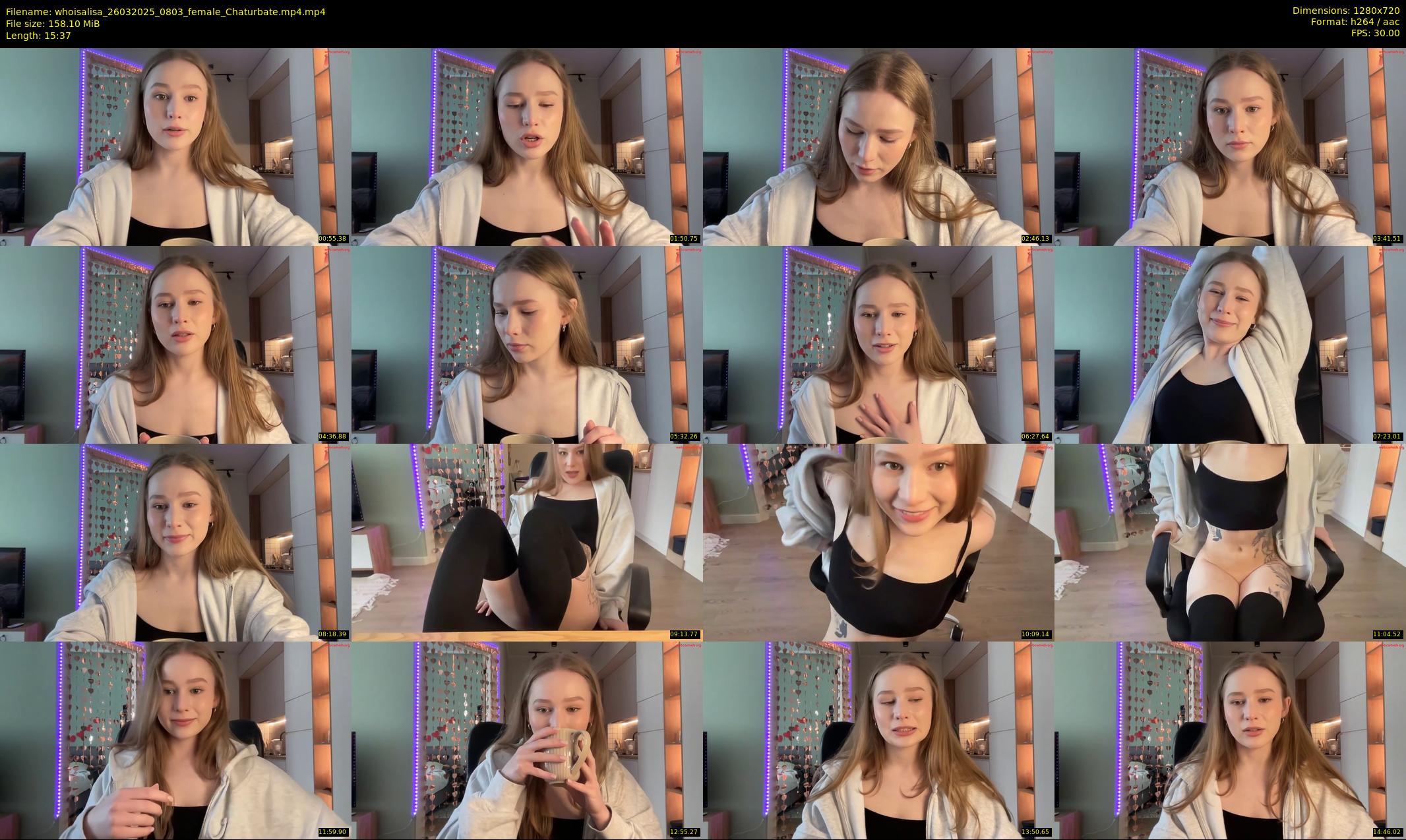 whoisalisa — 16 minute Chaturbate female cam show recording, 720p, Mar 26, 2025