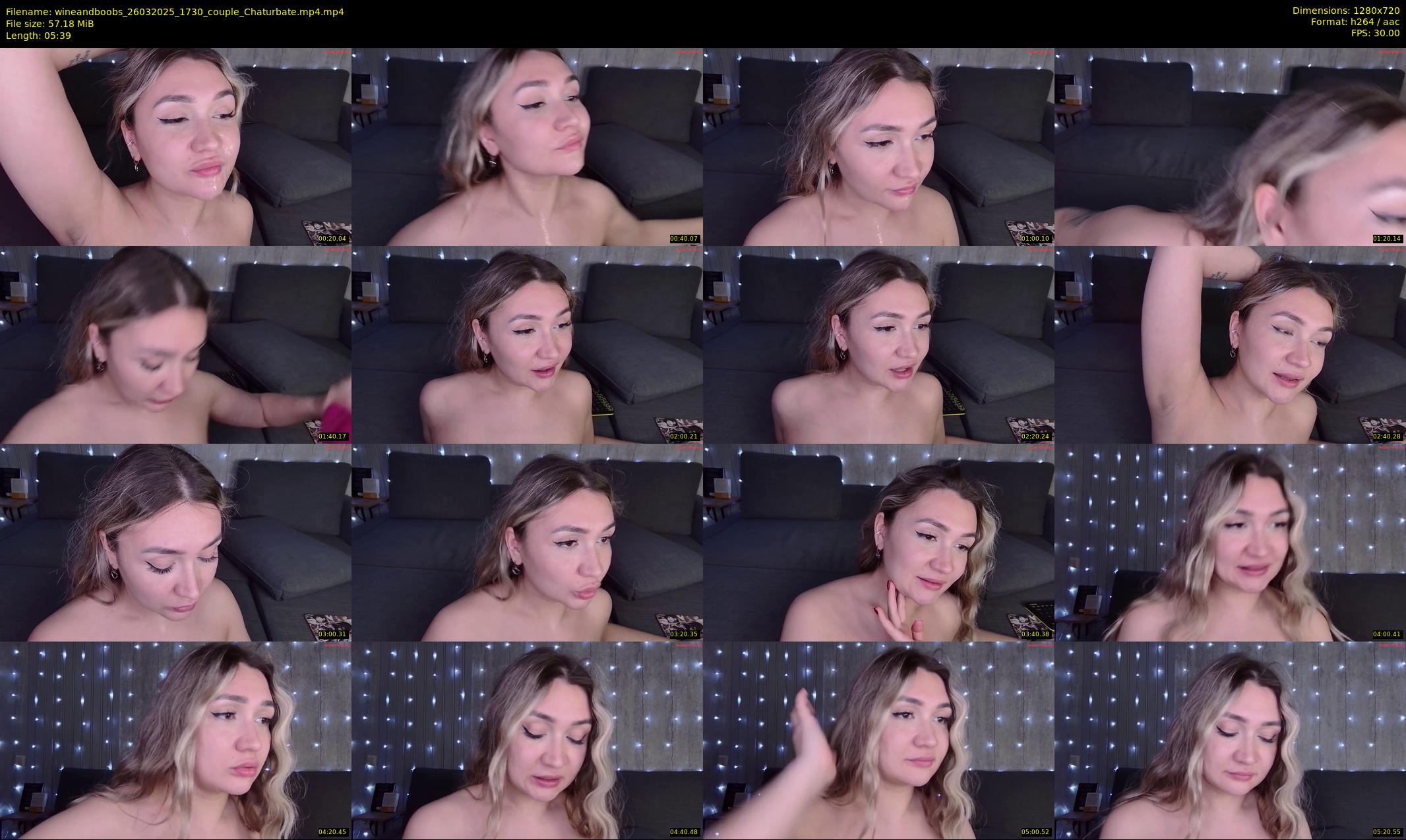 wineandboobs — 6 minute Chaturbate couple cam show recording, 720p, Mar 26, 2025