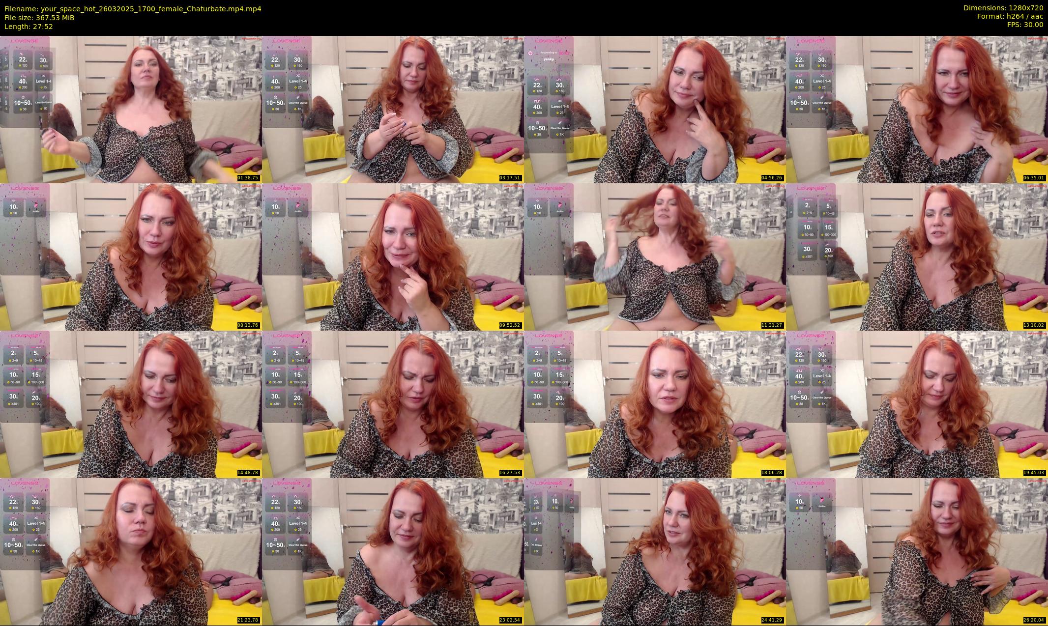 your_space_hot — 28 minute Chaturbate female cam show recording, 720p, Mar 26, 2025
