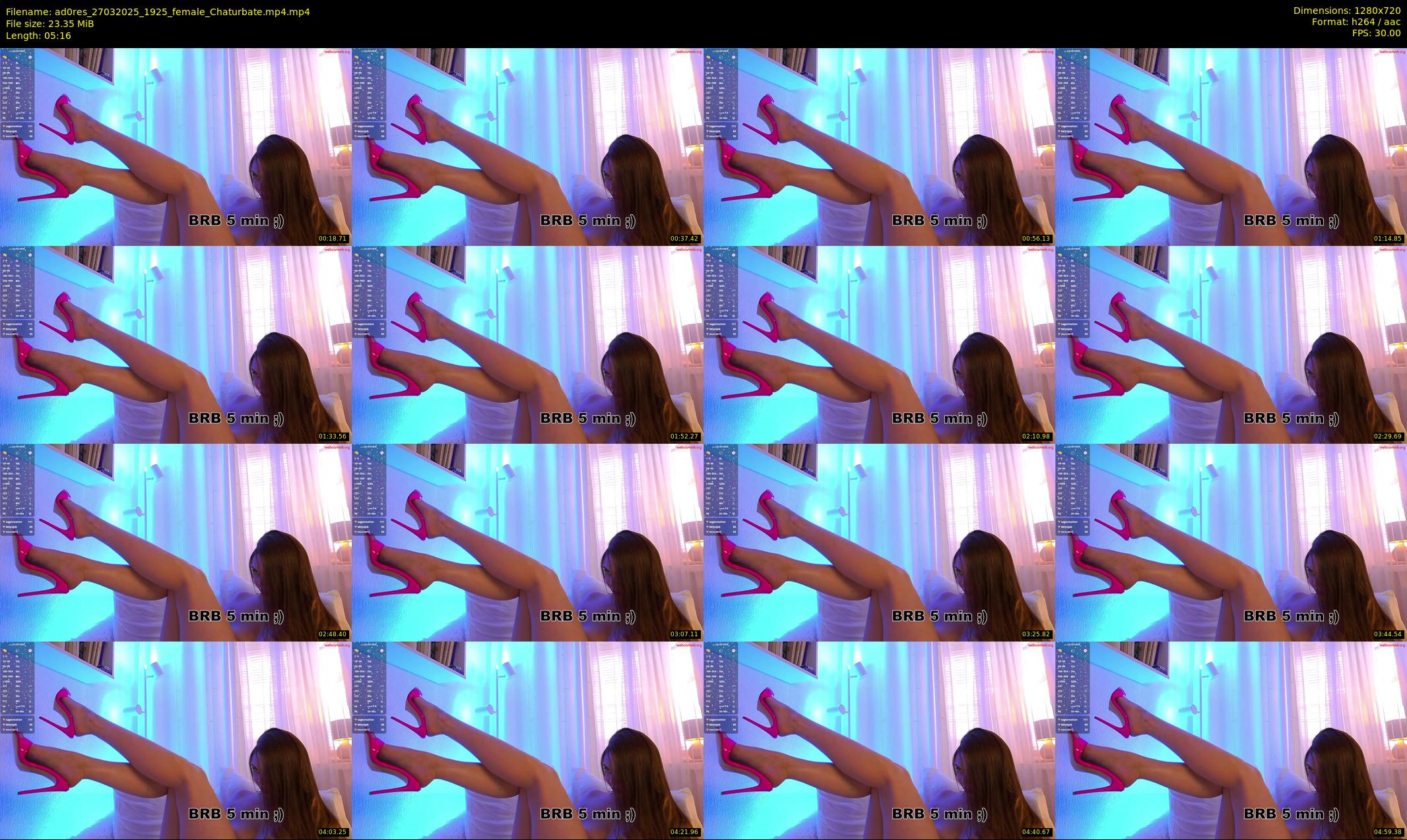 ad0res — 6 minute Chaturbate female cam show recording, 720p, Mar 27, 2025