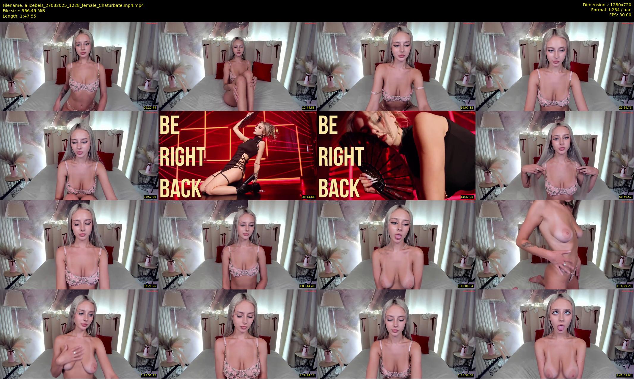 alicebels — 108 minute Chaturbate female cam show recording, 720p, Mar 27, 2025