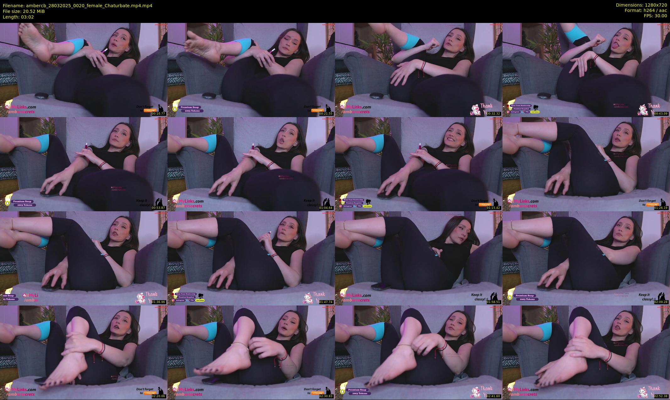 ambercb — 4 minute Chaturbate female cam show recording, 720p, Mar 28, 2025