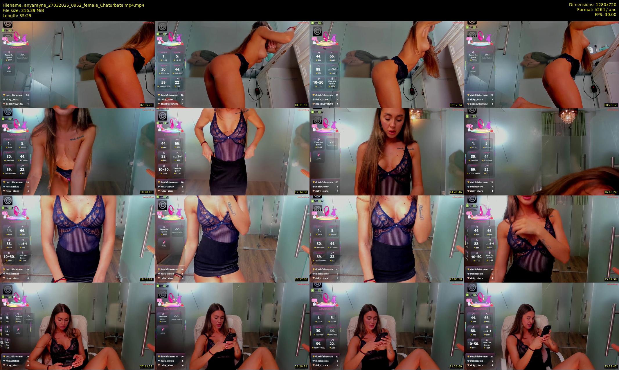 anyarayne — 36 minute Chaturbate female cam show recording, 720p, Mar 27, 2025