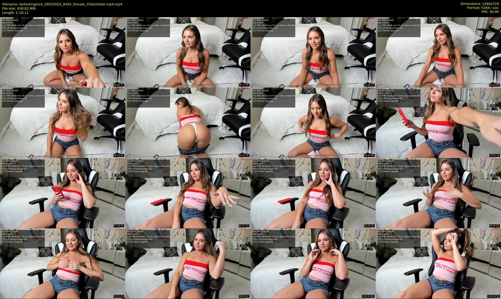 befxckingnice — 71 minute Chaturbate female cam show recording, 720p, Mar 28, 2025